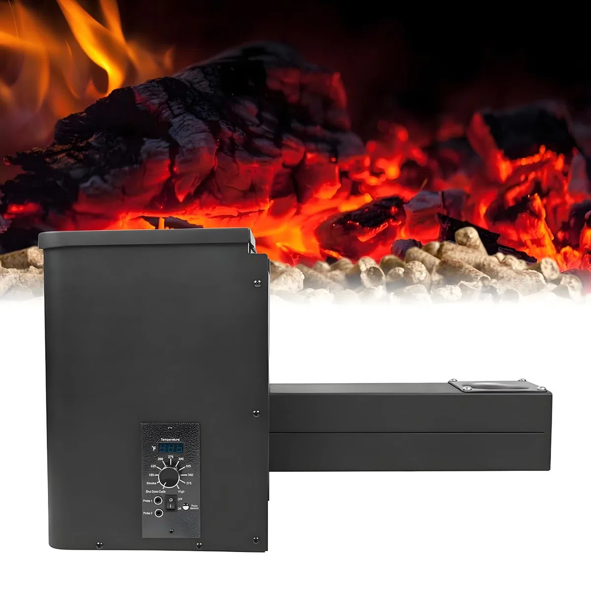Pellet Grill Trichter Bausatz Elektrischer Räuchertrichter mit Einstellbarer Temperaturplatte zum Grillen, Räuchern, Backen - Enthält wesentliche Komponenten
