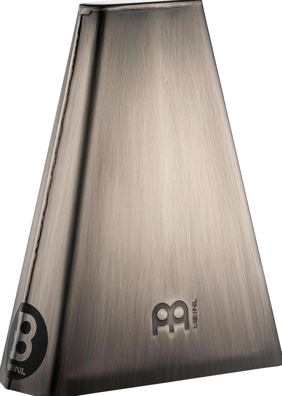 Meinl Percussion Handheld Cowbell Instrument - Großes Aufschlagidiophon - Länge 7,75 Zoll - Stahl, Silber (STB785H)