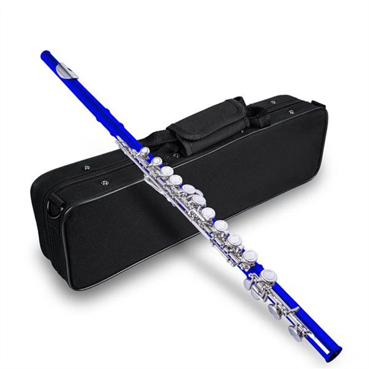 Blaue Flöte 16-Loch-Weißkupfer Vernickelte Flöte C-Stimmung Anfänger-Flöteninstrument Flöteninstrument