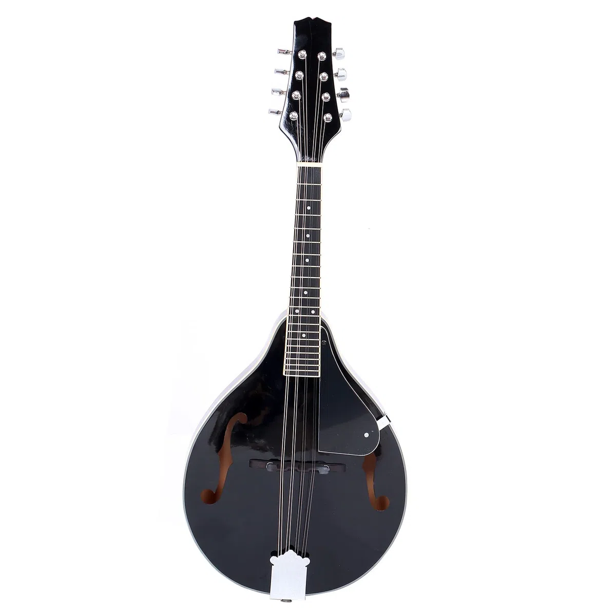 Mandoline, 8-saitiges Instrument, Schwarz, mit Tasche/Saiten/Wischtuch/Stimmgerät/Plektren/Schraube/Wischtuch (Black)