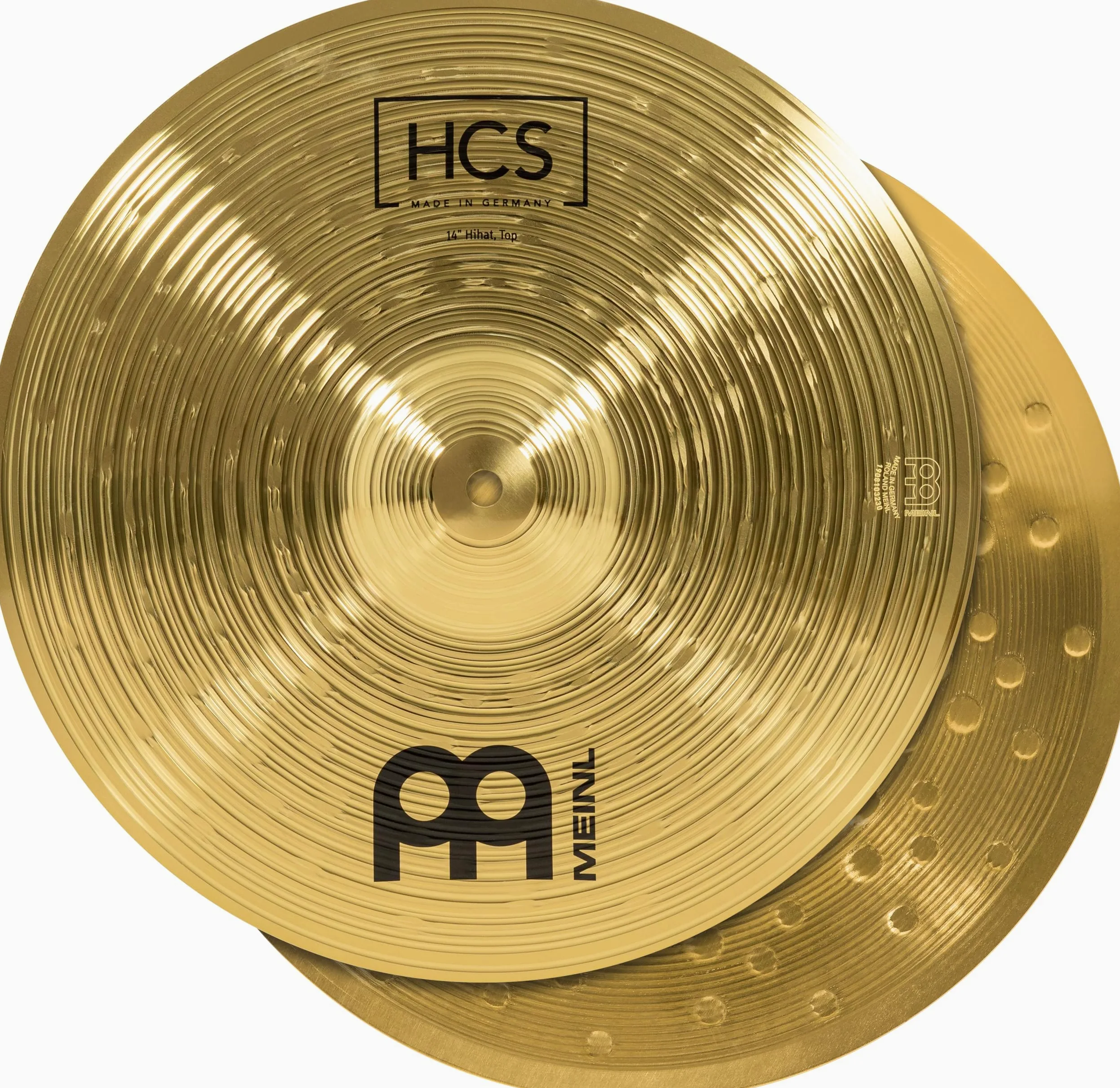 Meinl Cymbals HCS Hihat — 14 Zoll (Video) Schlagzeug Becken – Paar – (35,56cm) Messing, Traditionelles Finish (HCS14H)