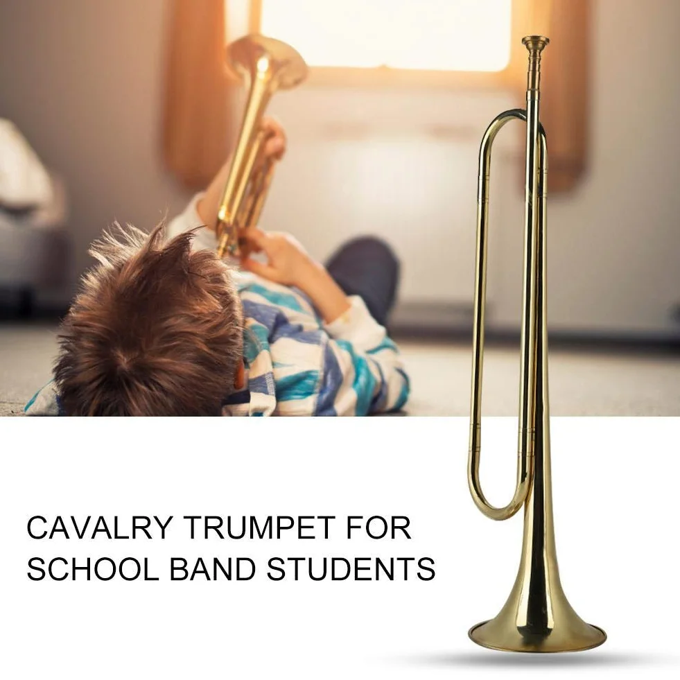 Kavallerie Trompete Instrument Bugle Horn aus Messing für Schulband Schüler