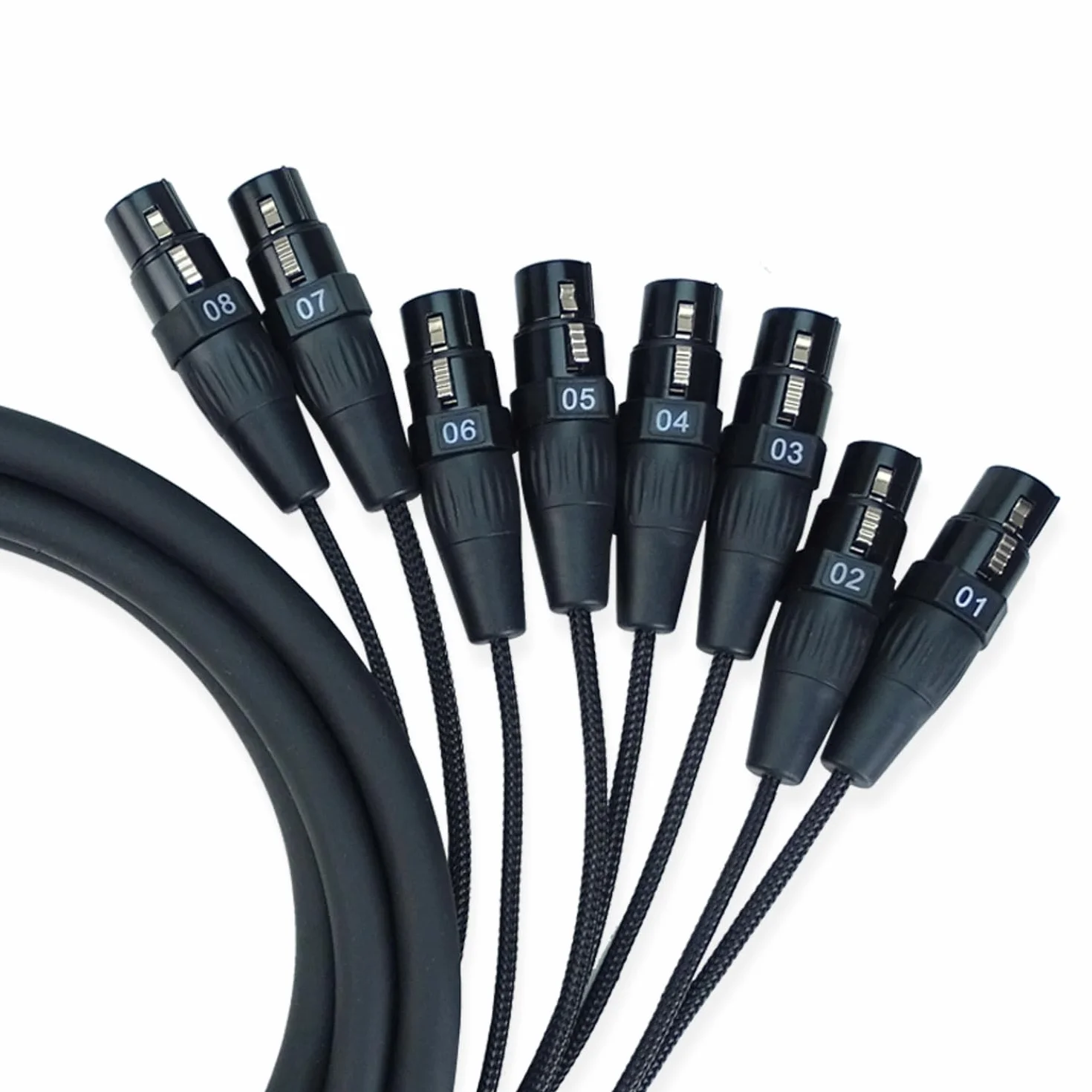 keepdrum sna55-8 Multicore-Kabel Snake Sub-D DB-25 zu 8x XLR weiblich Kabelpeitsche 3m