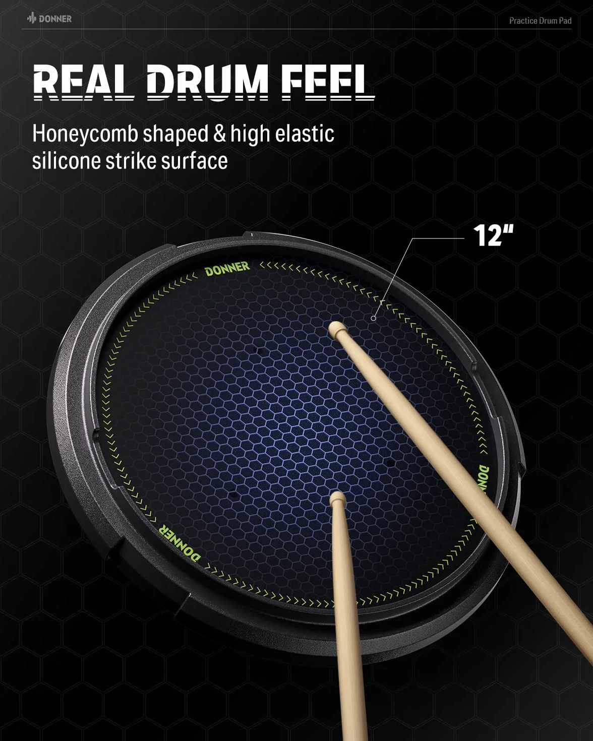 The Beater Practice Drum Pad DTB-1S - Box Set