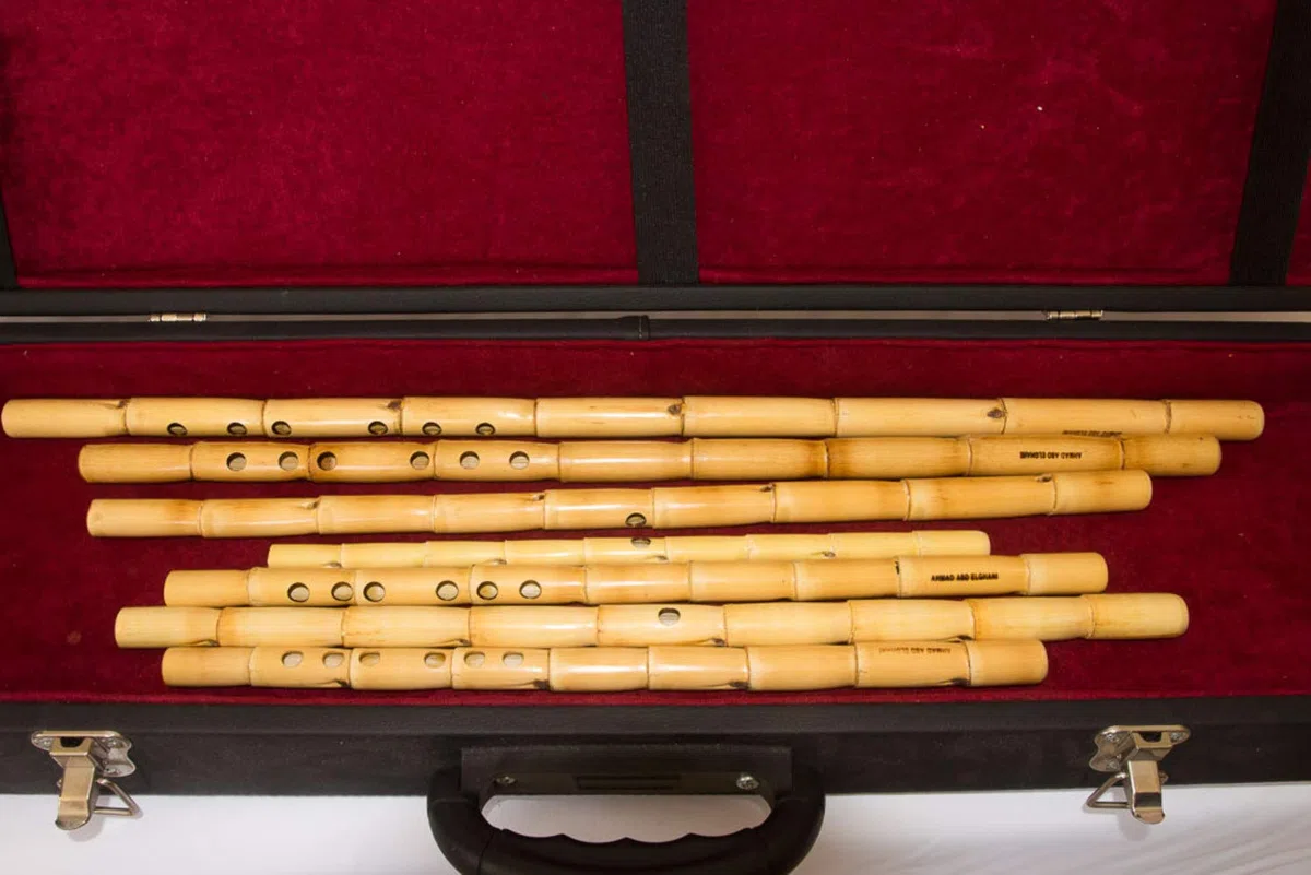 Professionelles arabisches Nay ney Komplettes Set mit 7 Flöten Ahmad Abd El Ghani + Hartschalenkoffer mit Hartschalenkoffer