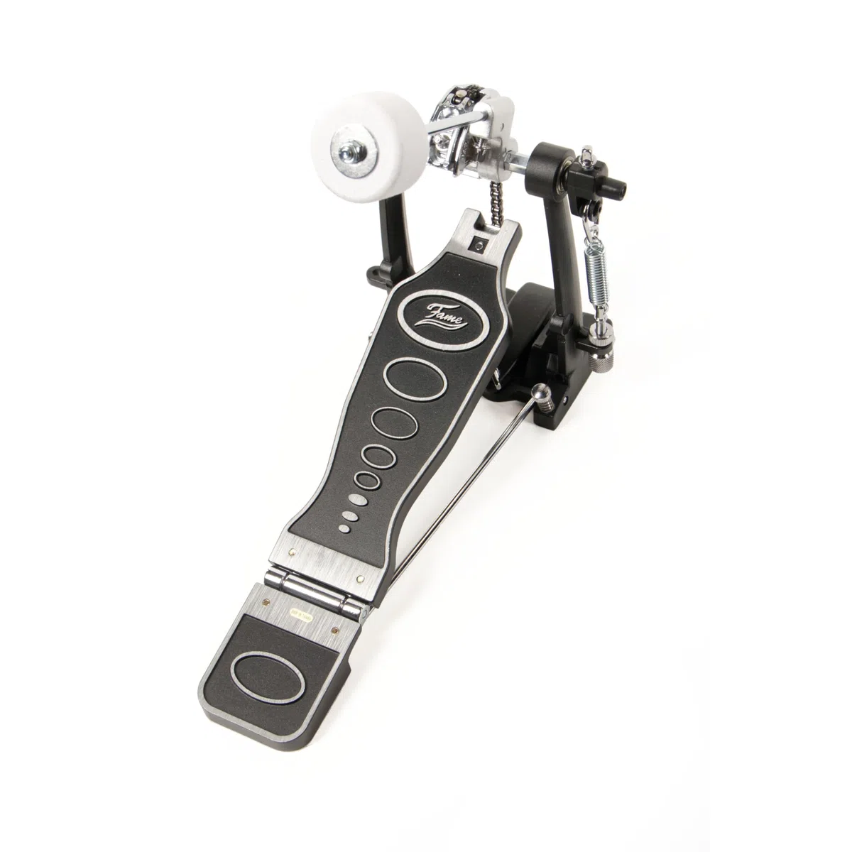 Fame FP7000 Einzelpedal, Robuste Fußmaschine, Einstellbare Federspannung, Faltbares Design, Stabile Säulenkonstruktion, Kompatibel mit allen Bass-Drums, Ideal für optimales Spielgefühl