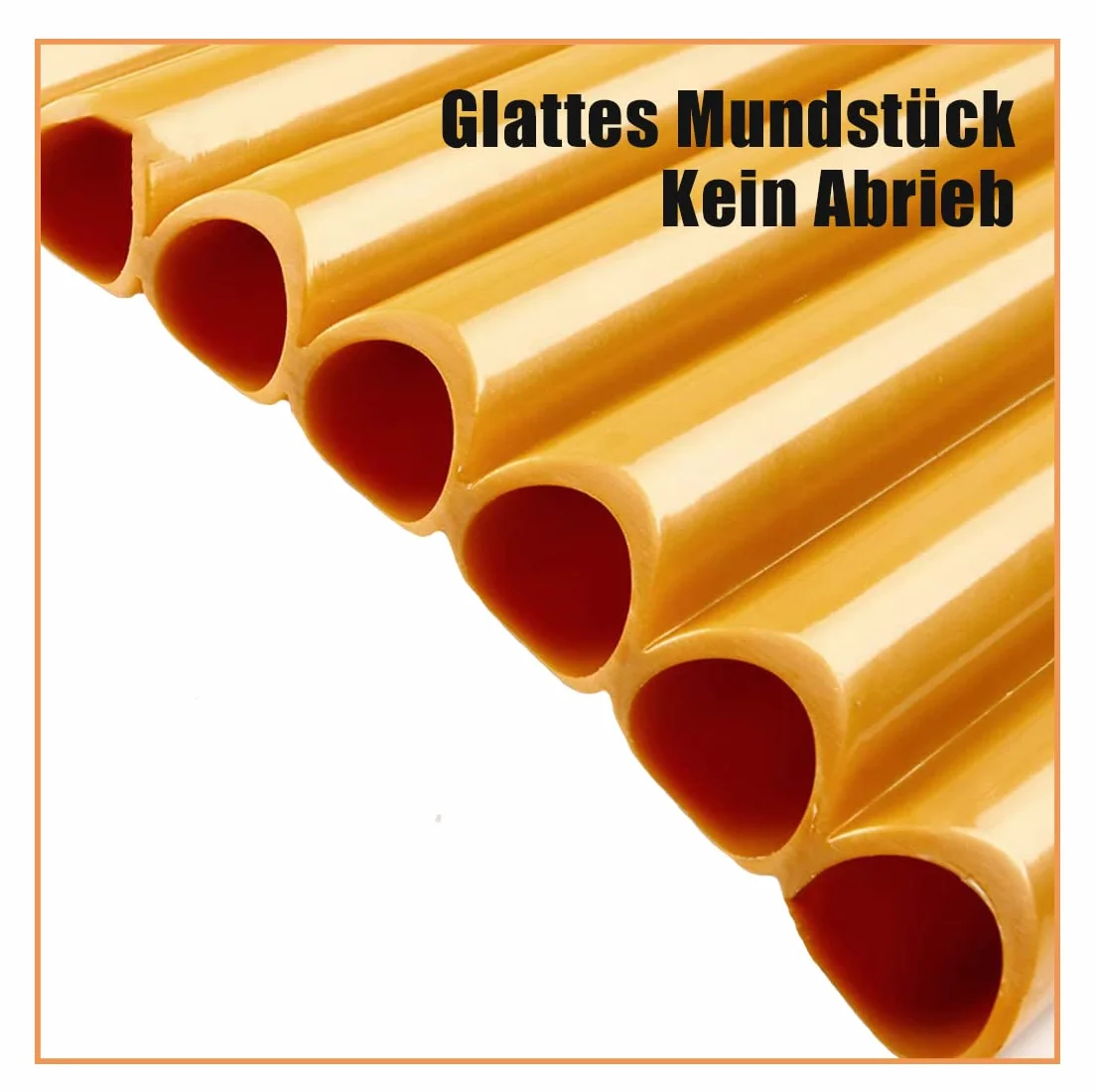 Panflöte 22 Pfeifen/Rohre Pan Pipe G-Key Musikinstrument ABS Kunststoff mit Tragetasche für Anfänger und Schüler,Right hand