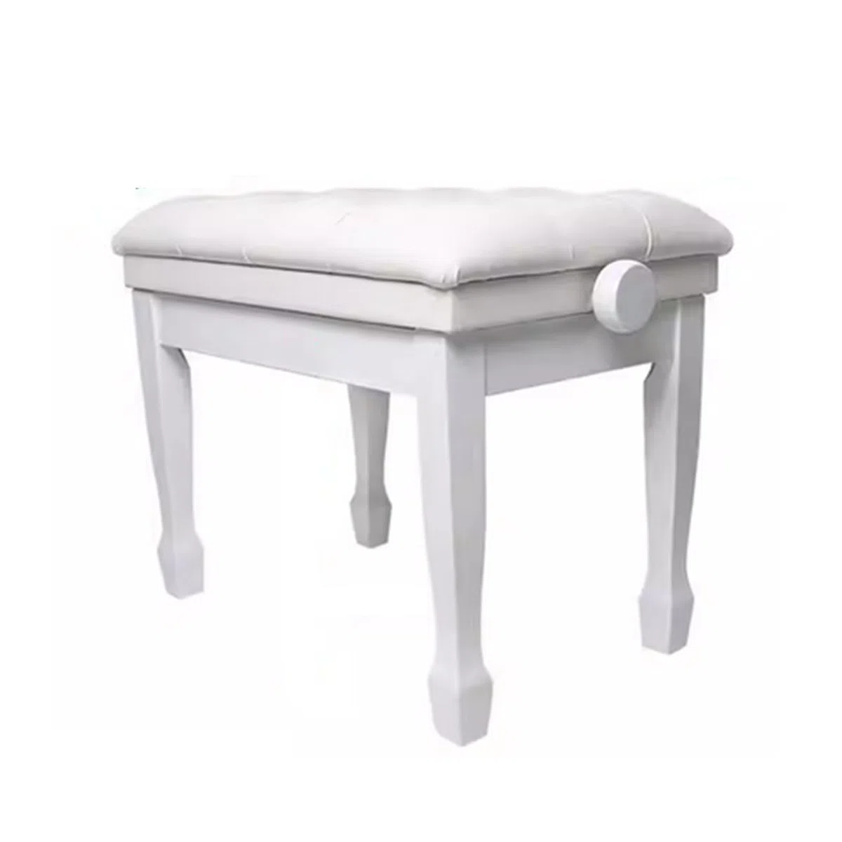 Robuste Klavierbank Mit Stauraum, Sitzbank Aus Holz for Musik-Keyboards, Höhenverstellbar Von 48–58 cm, 200 Kg Tragkraft for Wohnzimmer Und Schlafzimmer(White)