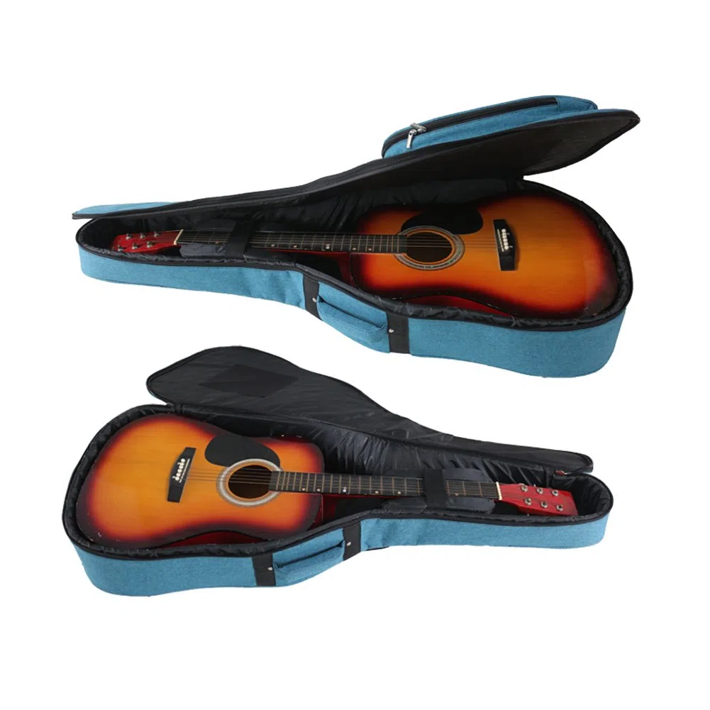 ele ELEOPTION Wasserdicht Oxford Gitarrentasche Nylon gepolstert E-Gitarrentasche Stoßfest Gigbag für Akustik- und klassische Gitarren (Grau)