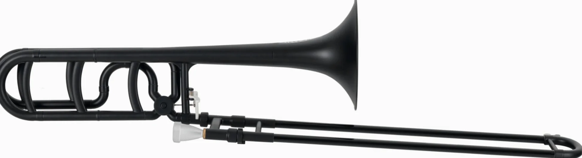 Classic Cantabile MardiBrass ABS Kunststoff Quart-Posaune - Bb/F-Stimmung - Fiberglas-Zug - 850g leicht - Bohrung: 13,9 mm - inkl. Mundstück und Gigbag - matt-schwarz