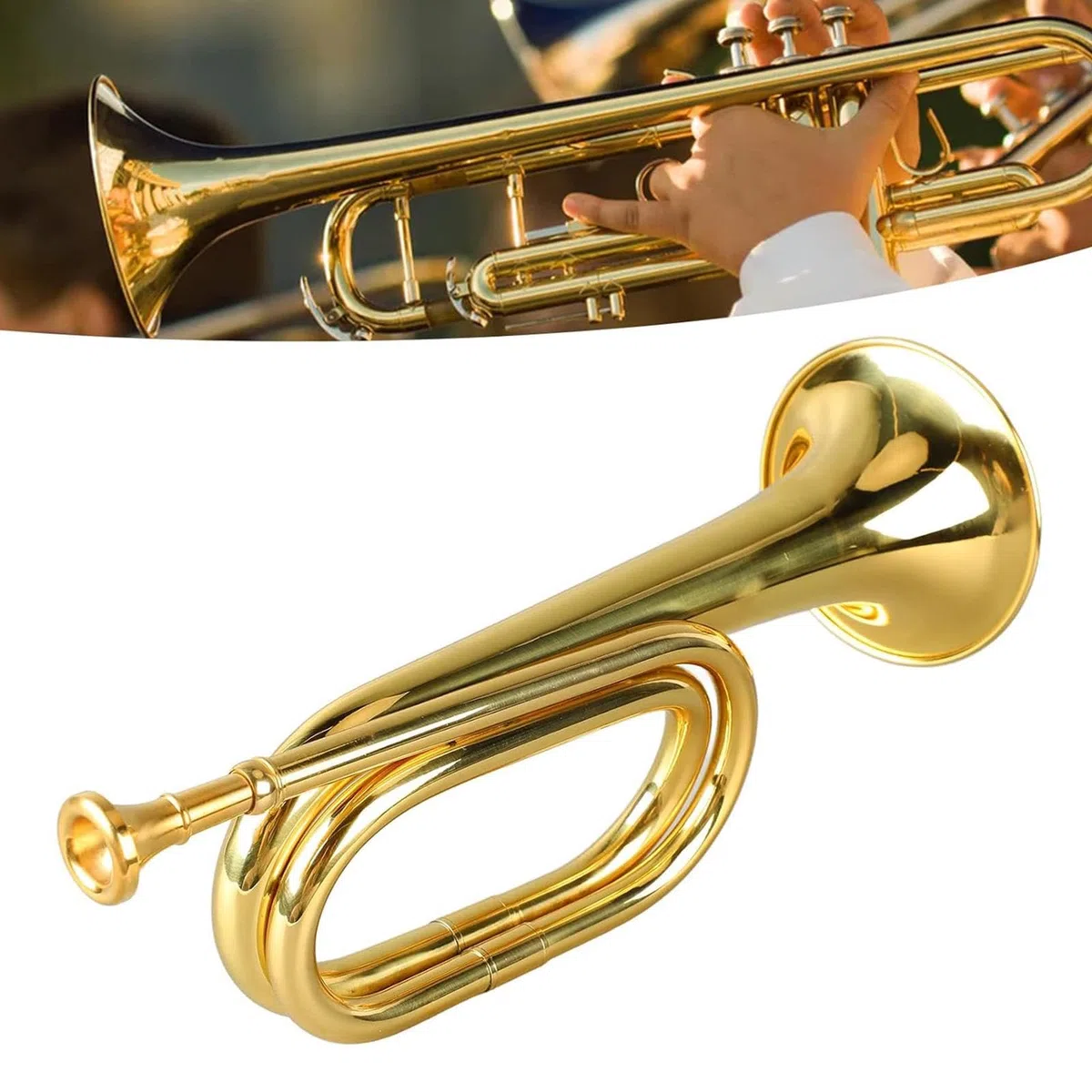 Trompete, Marschhorn, Leicht zu Spielendes Musikinstrument Aus Messinglegierung für Anfänger