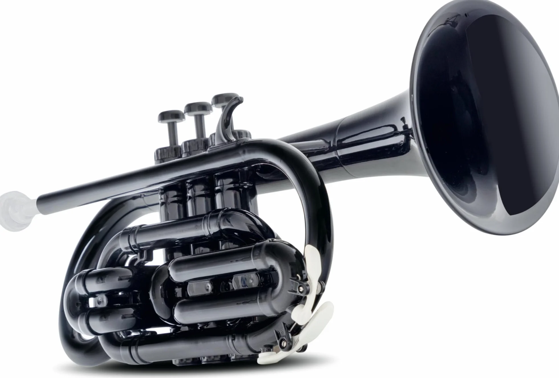 Classic Cantabile MardiBrass Kunststoff Cornet - Aluminium-Ventile - nur 520g leicht - inkl. Mundstück und Gigbag - schwarz
