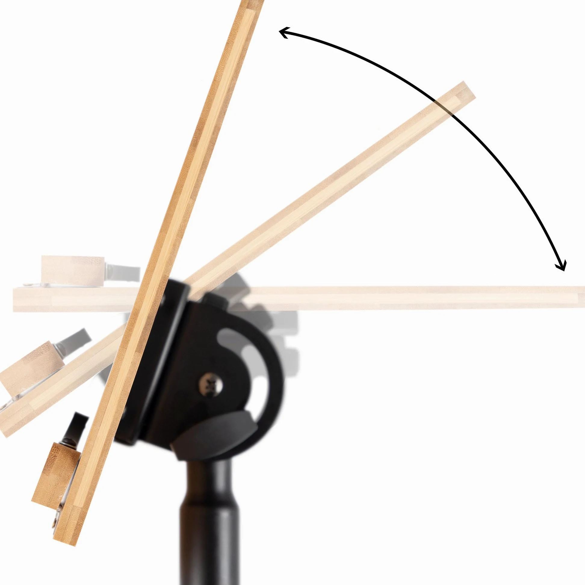 Classic Cantabile OSW-100 Tischnotenpult Bambus – Größe Ablagefläche: 33,3 cm x 22,3 cm – Kochbuchhalter, Lesehilfe für ein Buch, Smartphone, Tablet - Neigungswinkel in fünf Schritten verstellbar