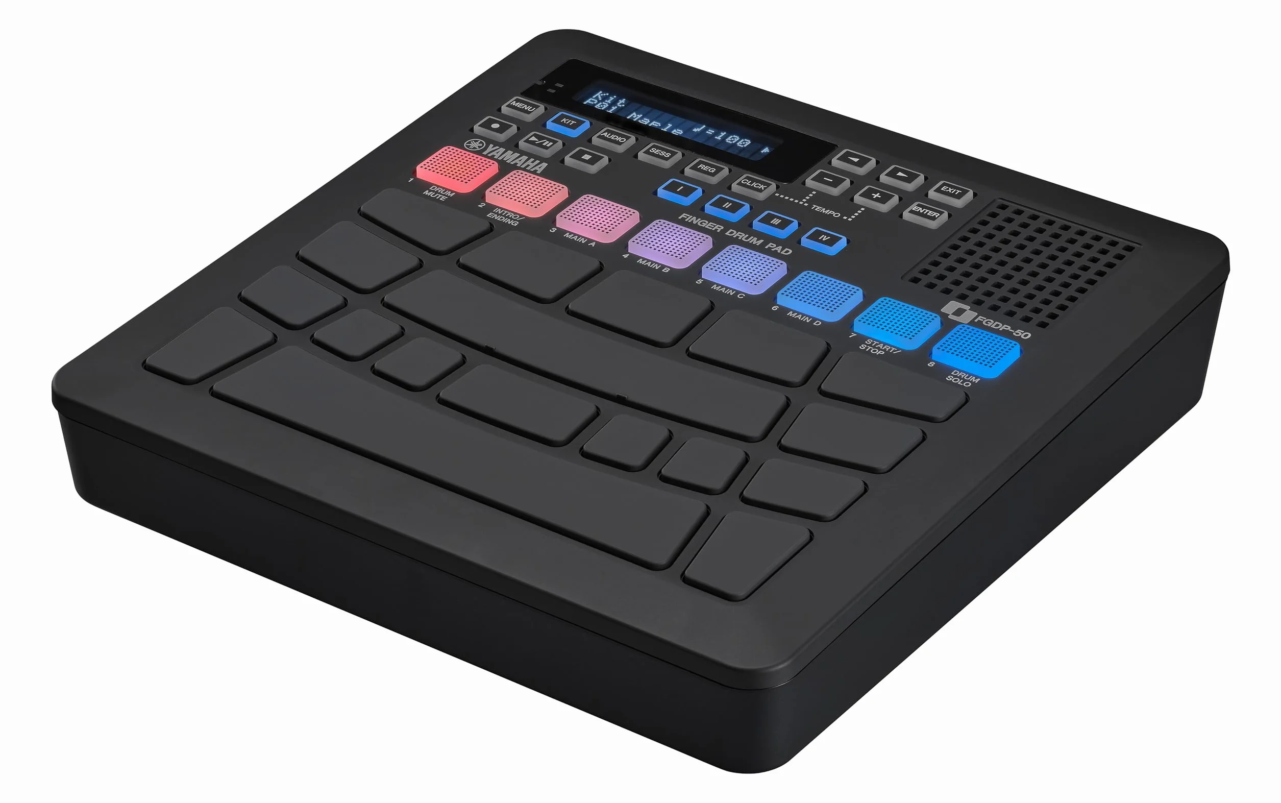 Yamaha FGDP-50 Finger Drum Pad – Elektronisches Drum Pad Mit Ultra-Sensitiven Pads, 48 Preset-Kits, 1.500 Voices, Integriertem Lautsprecher, USB MIDI/Audio, Wiederaufladbarem Akku Und AUX-In