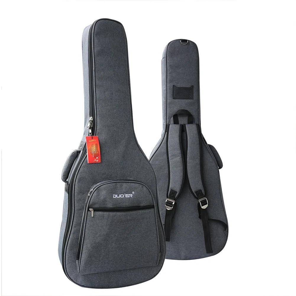ele ELEOPTION Wasserdicht Oxford Gitarrentasche Nylon gepolstert E-Gitarrentasche Stoßfest Gigbag für Akustik- und klassische Gitarren (Grau)