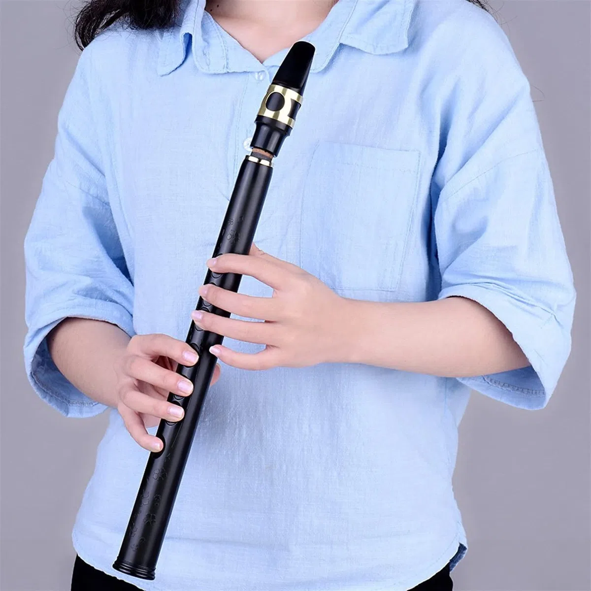 ZUZU Mini Pocket Saxophon Abs Alto-Mundwerkzeuge 10 Stücke Reed Tragetasche Holzwind Instrument Brass Bb Key