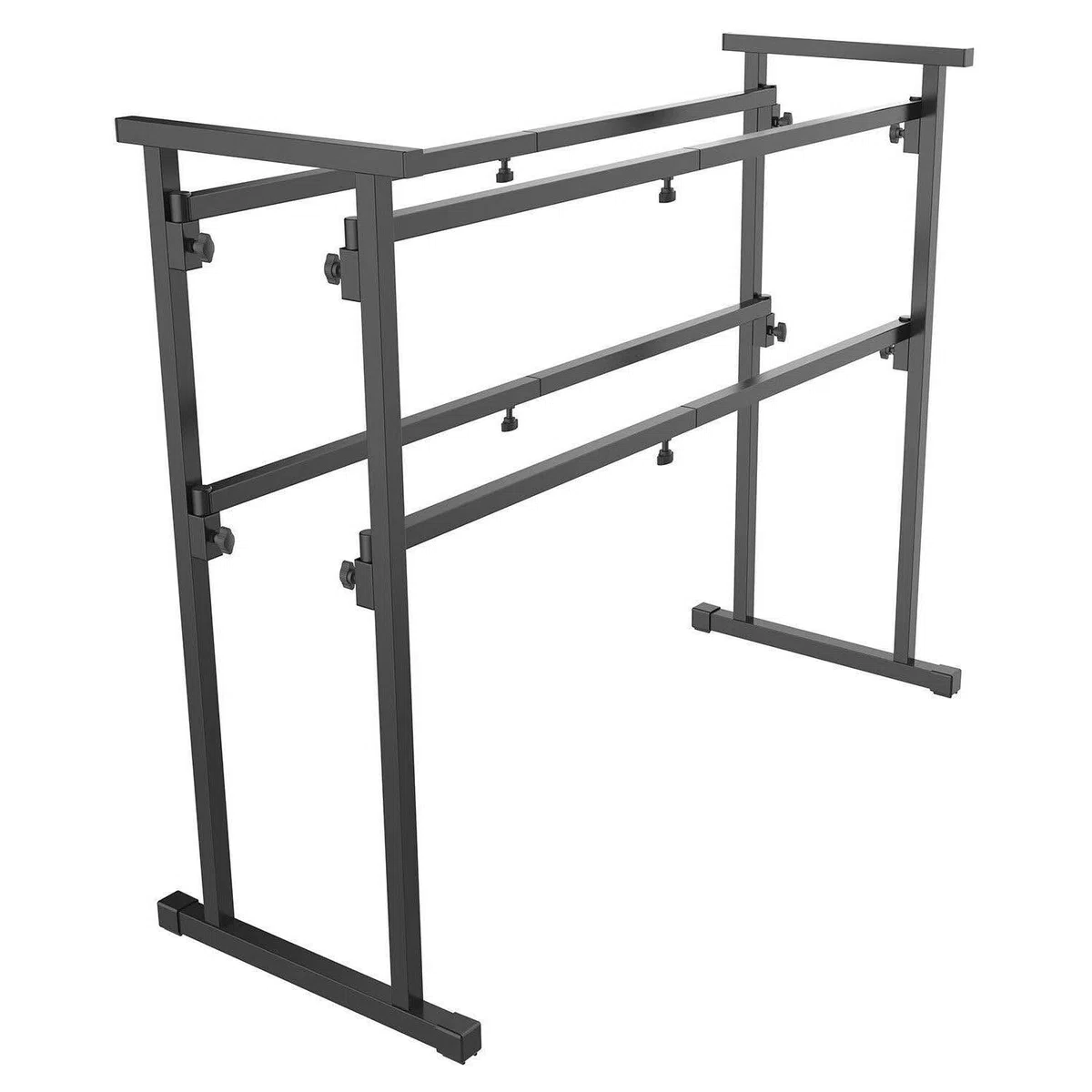 Vonyx DB1 Mobiler DJ Stand - Material: Metall, maximale Belastbarkeit: 50 kg, Tragetasche optional erhältlich, schwarz