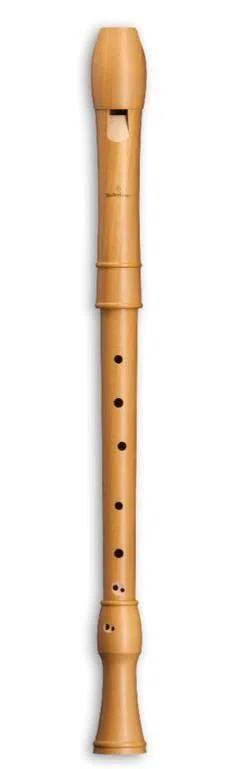 Mollenhauer Barock Tenorblockflöte C in Natur-Holz Birnbaum hell - mit Doppelklappe, Baumwolltasche, Wollwischer, Fettdöschen, Grifftabelle und Pflegeanleitung