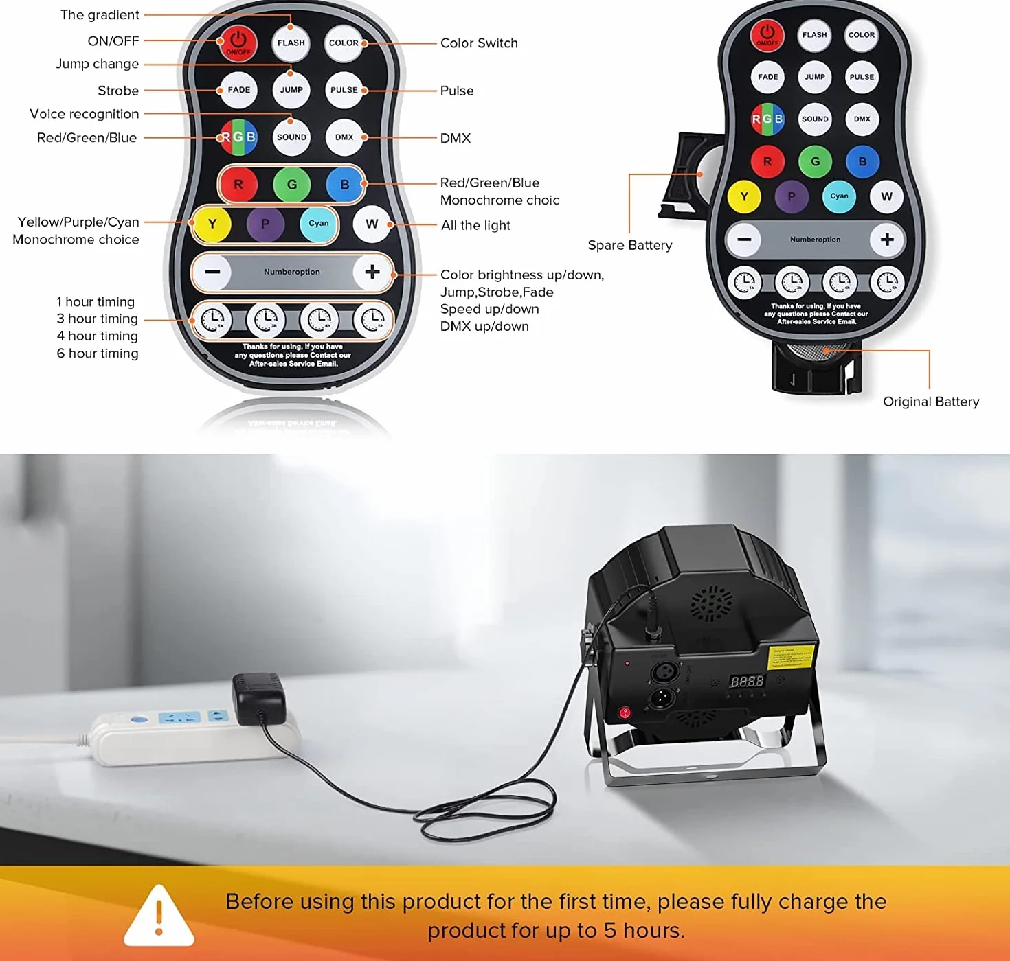 U`King 4 PCS RGB Bühnenlicht Akku mit Par Bag, Wiederaufladbare 36 LED Strahler Par Licht mit Fernbedienung und Timing, Akku Strahler Outdoor für Hochzeit DJ Disco Events Indoor Tanzparty Kirche