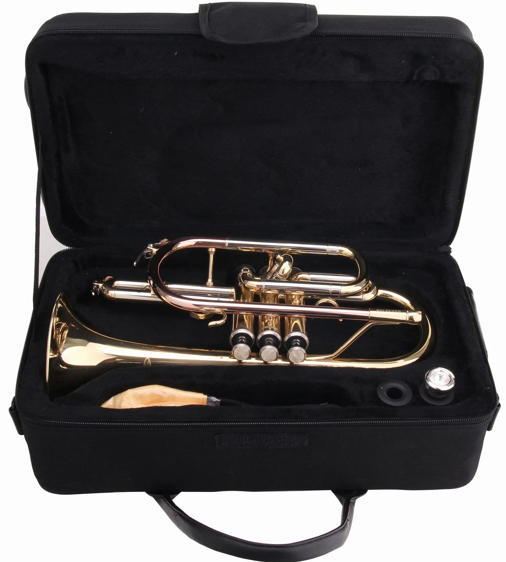 Classic Cantabile CR-400L Bb-Kornett (Messing, Ventile Edelstahl, Stimmzug Neusilber, im Koffer, Mundstück) gold