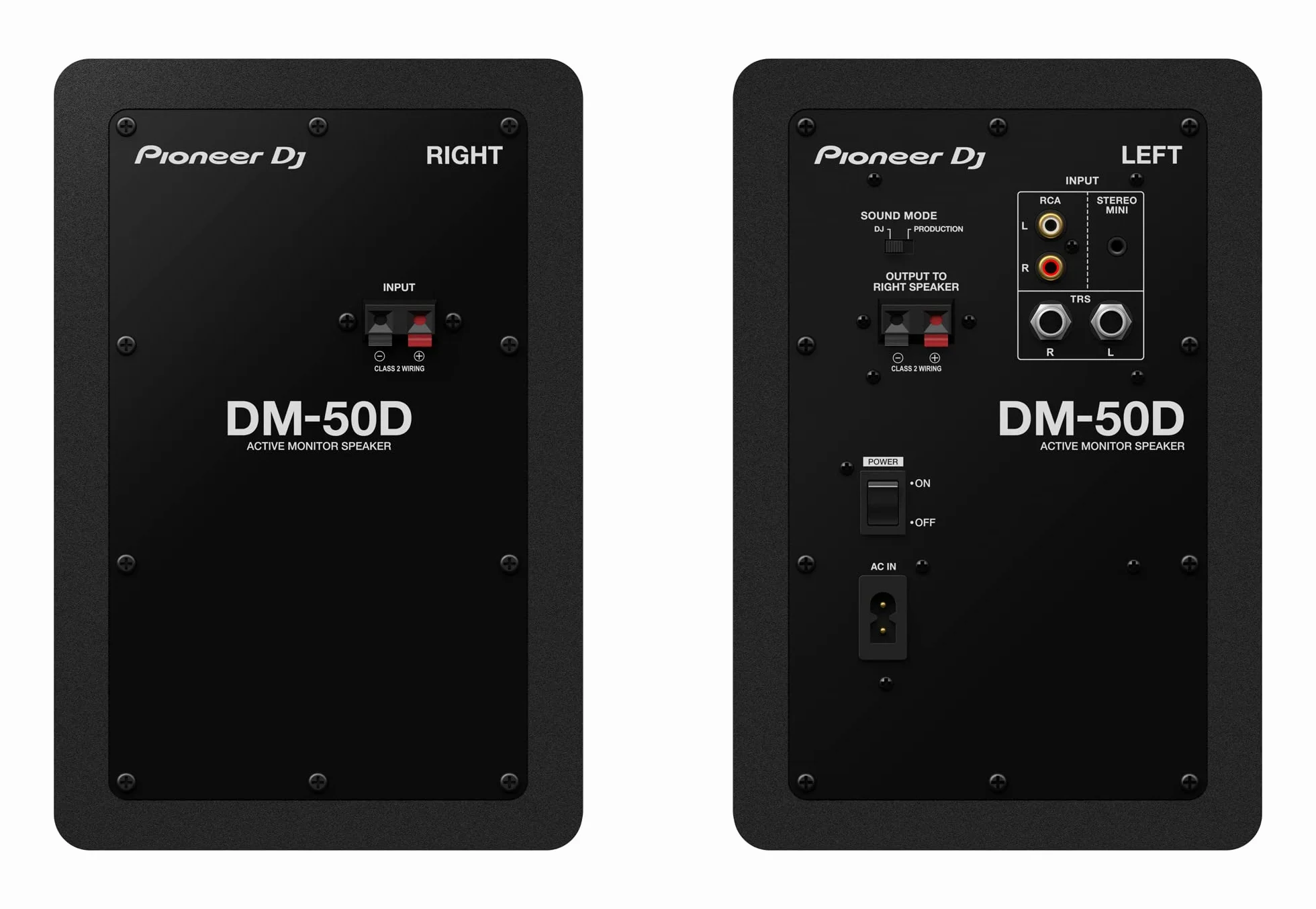 Pioneer DJ DM-50D 5 Desktopmonitorsystem (schwarz) One Size & HDJ-CUE1, DJ Kopfhörer, Schwarz