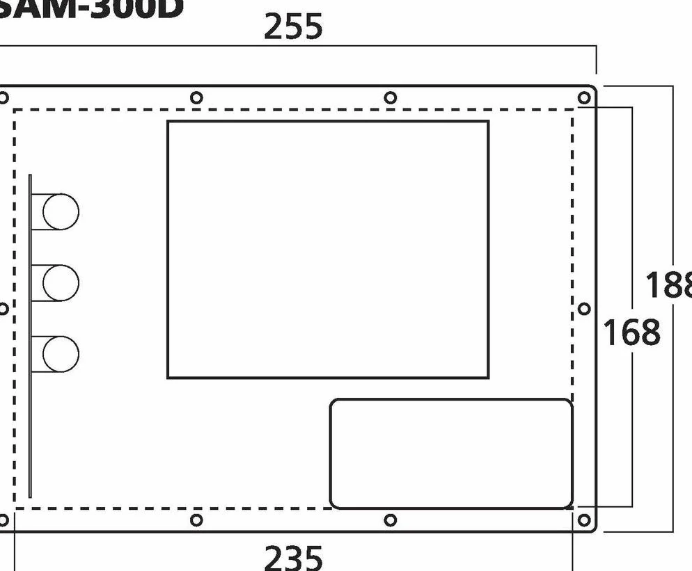 Monacor SAM-300D Aktives Subwoofer-Modul Klasse-D für das Digitale Zeitalter, Einbau-Verstärker in Schwarz mit Lautsprecherschutz