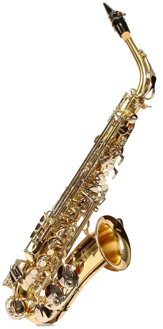 Original SYMPHONIE WESTERWALD Design Altsaxophon Saxophon Alt, Gold/Silber, inkl. Luxus-Hartschalenkoffer und Zubehör, Neu