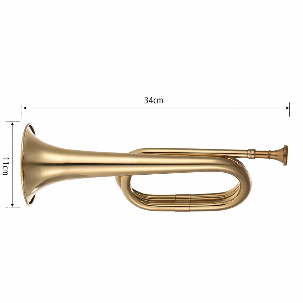 COMETX Kavallerie Trompete Signalhorn Ruf Mit Mundstück für Schulband Orchester - Messing Horn