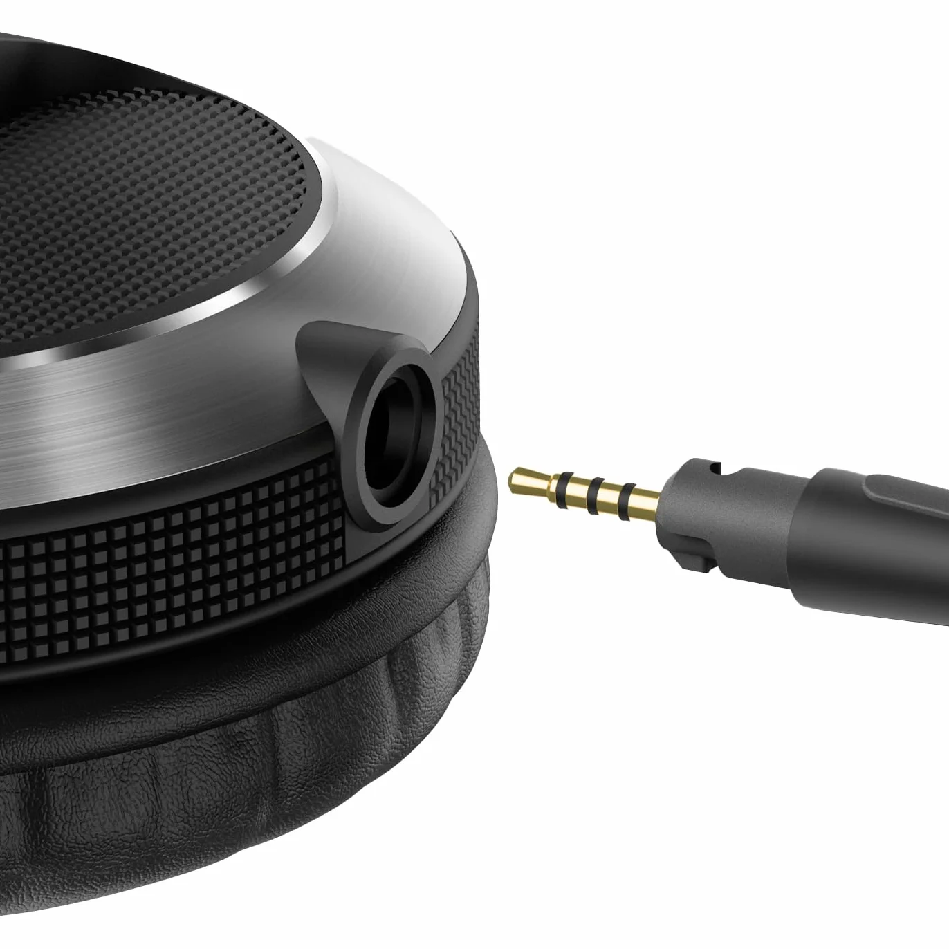PIONEER DJ HDJ-X7-S - Closed-back Circumaural DJ Headphones with 50mm Drivers, with 5Hz-30kHz Frequency Range, Detachable Cable, and Carry Pouch - Silver