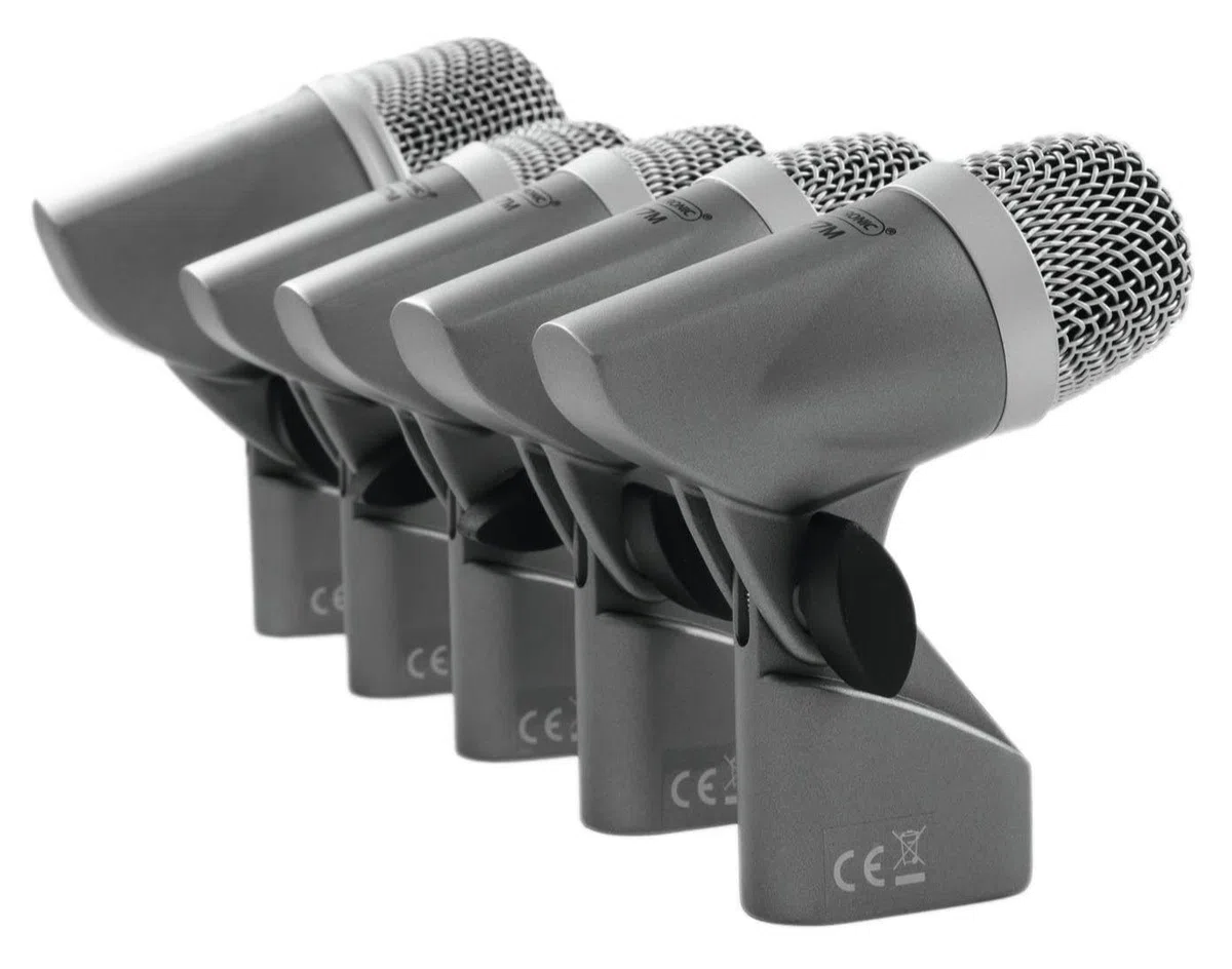 OMNITRONIC MIC 77-7LMH Schlagzeug-Mikrofonset | 7-teiliges Mikrofon-Komplettset für Drumsets