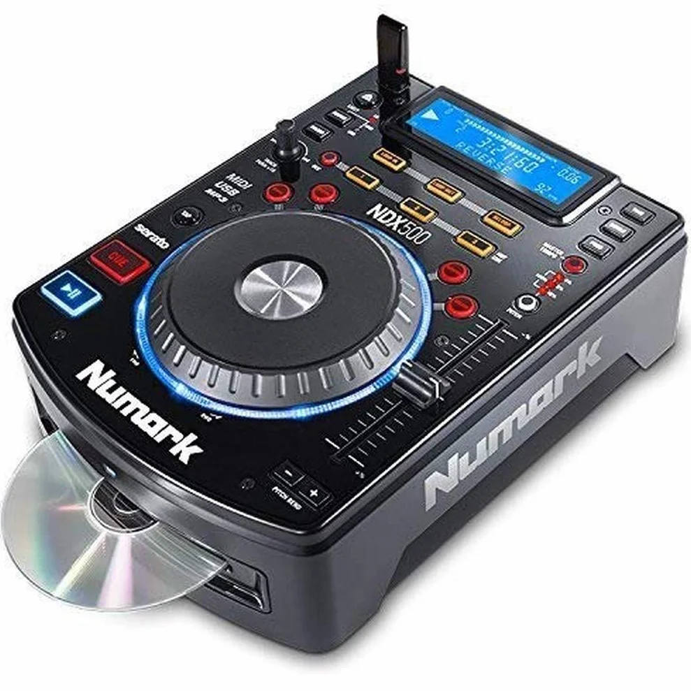 Numark NDX500 - eigenständiger USB-/CD-Player und Software-Controller mit berührungsempfindlichem Jogwheel, Audio-Interface, langem Pitch-Fader, vorgemappt für Serato DJ