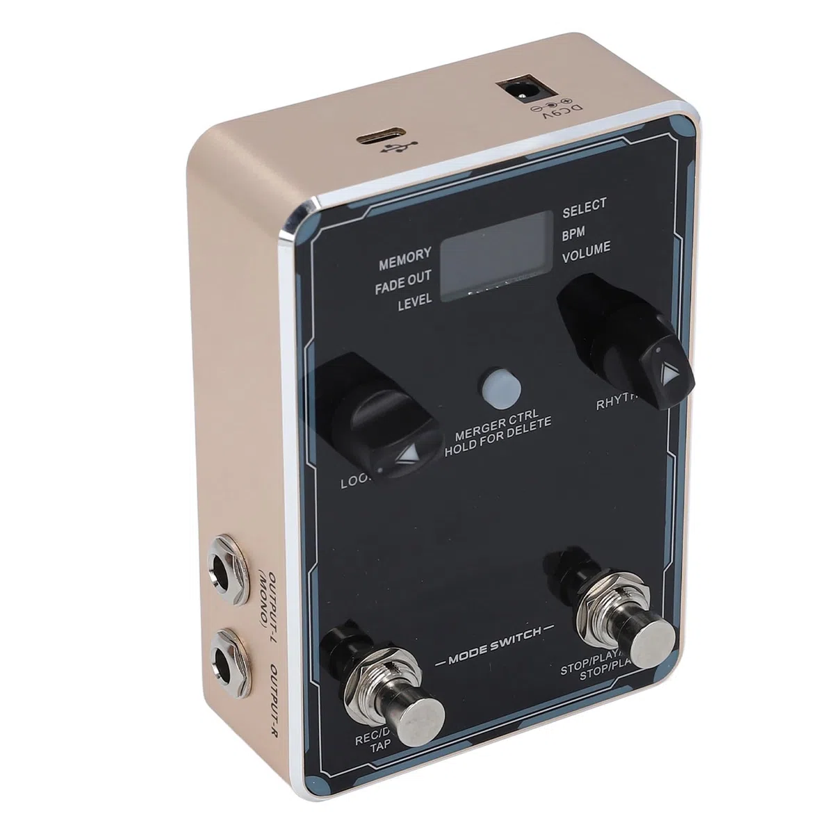 Gitarren-Looper-Pedal, 160 Minuten Looping-Zeit, Loop-Pedal, Multifunktionales Looper-Gitarren-Effektpedal für E-Gitarre