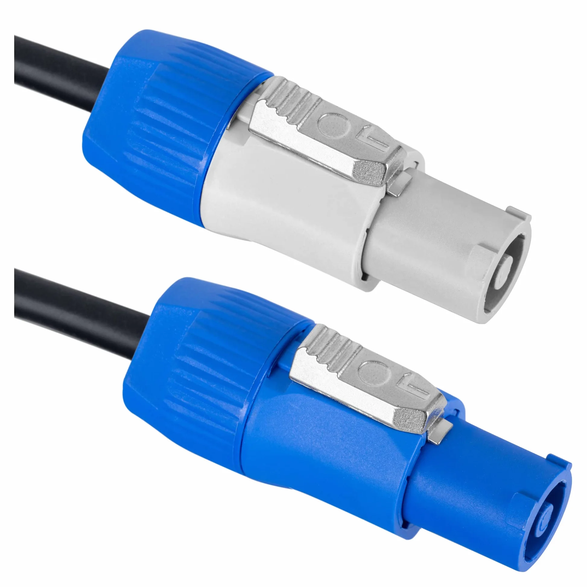 Pronomic Power Twist 1 Stromkabel - 5 Kabel zur Stromversorgung von Aktiv-Lautsprechern und Scheinwerfern - PowerCon-kompatible Stecker - Kabel (H05VV-F) mit 3x 1,5 mm² - Länge: 1 m - Schwarz
