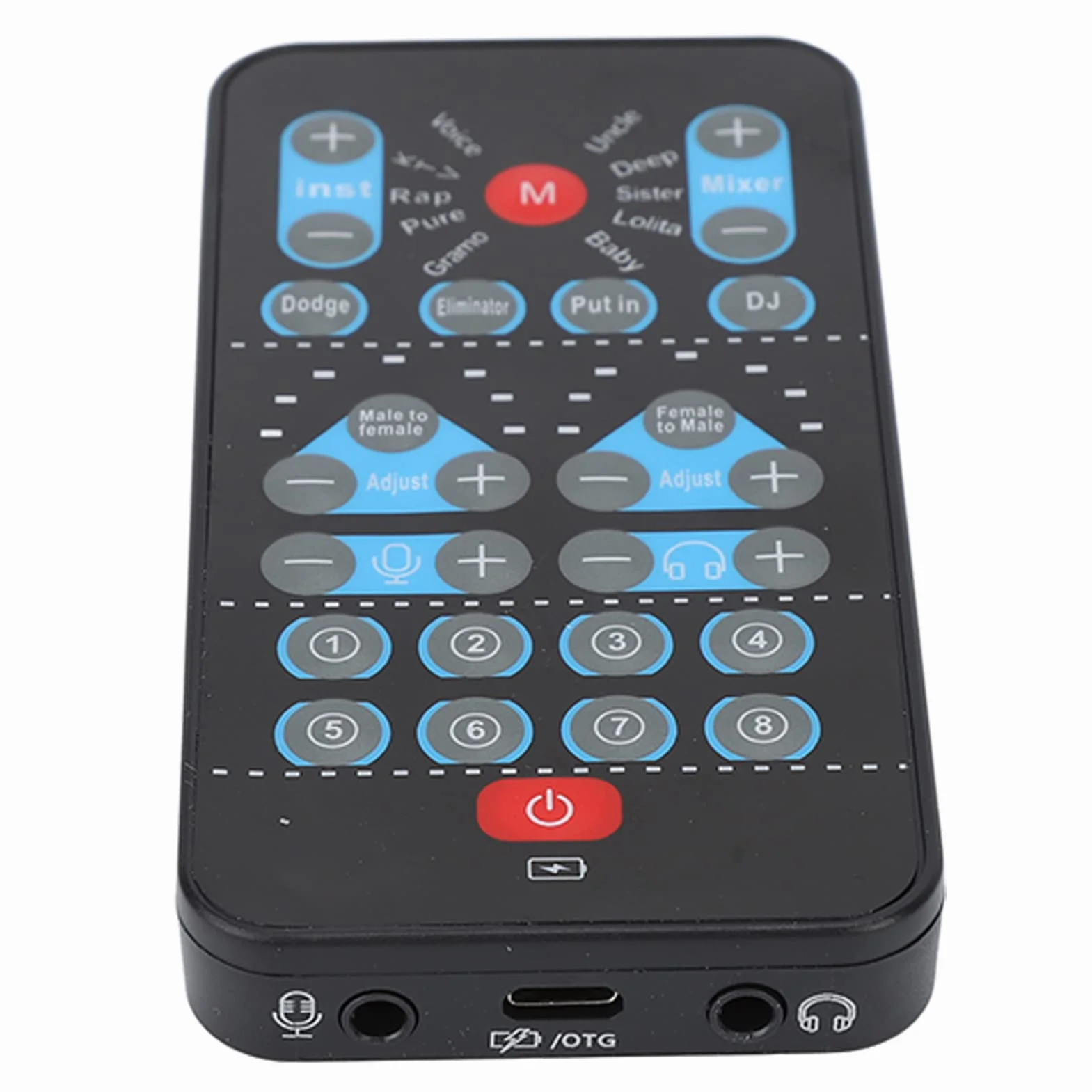 Stimmenverzerrer, Sprachwechsler mit Mikrofon 8 Soundeffekte Sprachwechselgerät Gaming Voice Changer Sound Live Soundkarte Unterstützt Mehrere Sprachen
