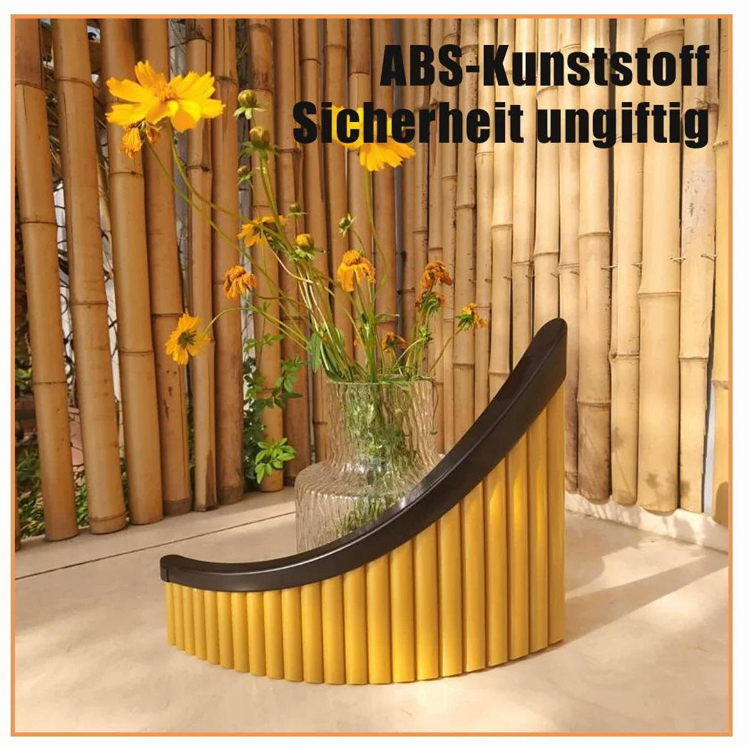 Panflöte 22 Pfeifen/Rohre Pan Pipe G-Key Musikinstrument ABS Kunststoff mit Tragetasche für Anfänger und Schüler,Right hand