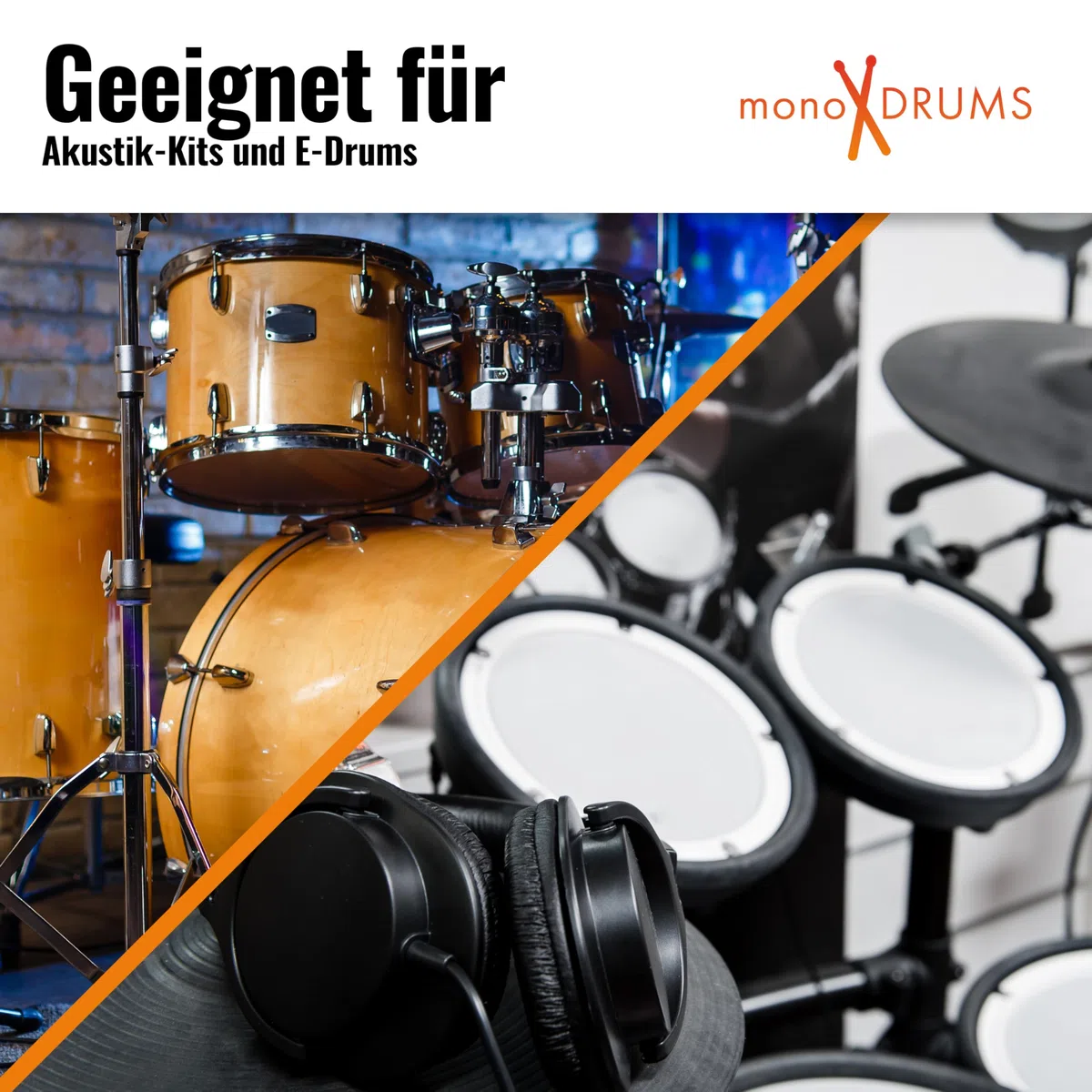 6x monoDRUMS Schlagzeug Sylomer Pads –150×150×25 mm – Traglast 150 kg – für Schlagzeug Zubehör Drum Podest (6er)