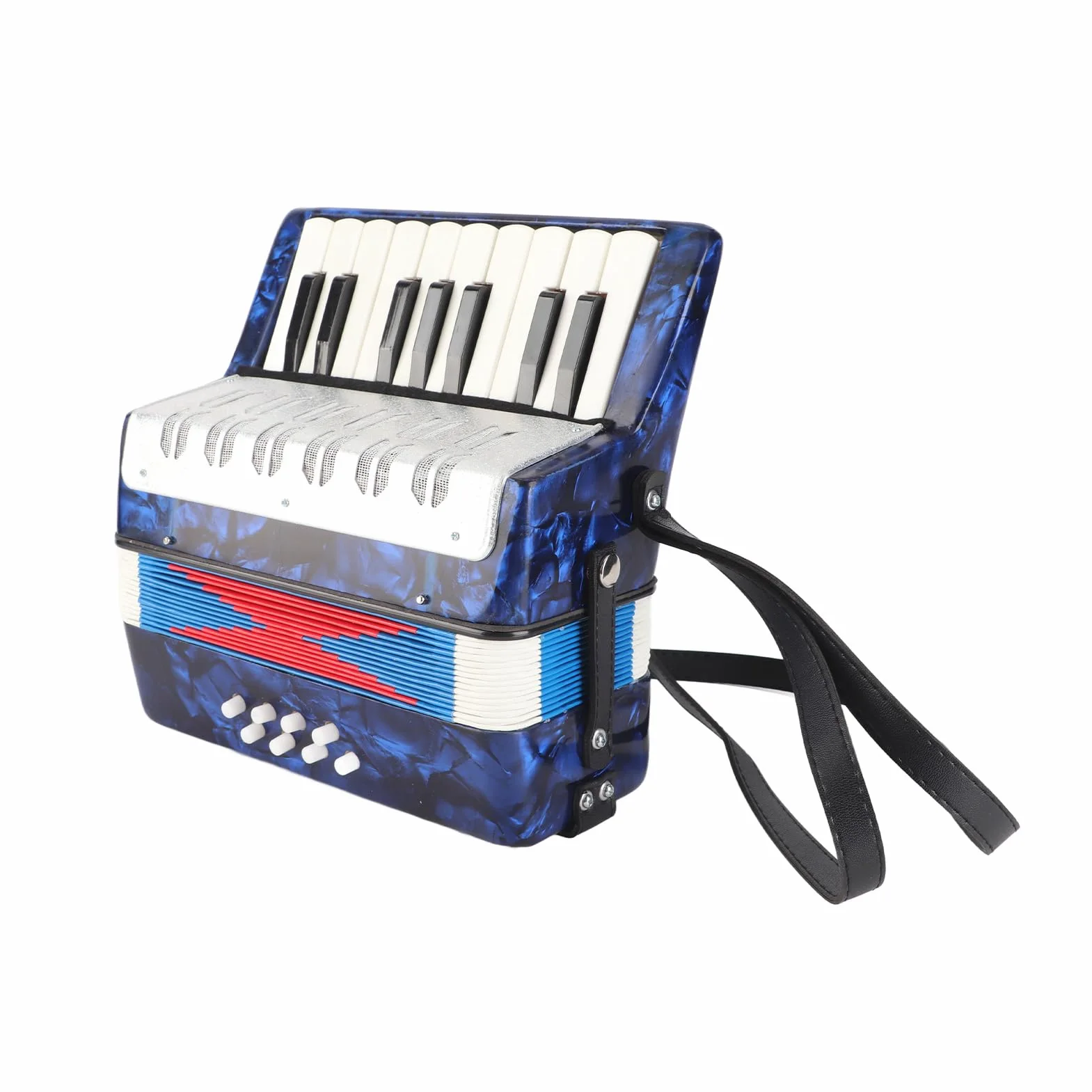 Interaktives Akkordeon mit 17 Tasten ¨C Musikinstrument f¨¹r Kinder, Ideal Zum Unterrichten, Trainieren und F?rdern des Interesses an Musik,Akkordeon