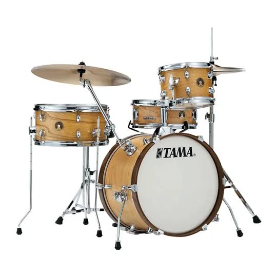 TAMA Club-JAM Shell Pack - Satin Blonde (SBO) w/Hardware - 4-teiliges Komplettset mit 45,7 cm Bassdrum LJJ48H4-SBO