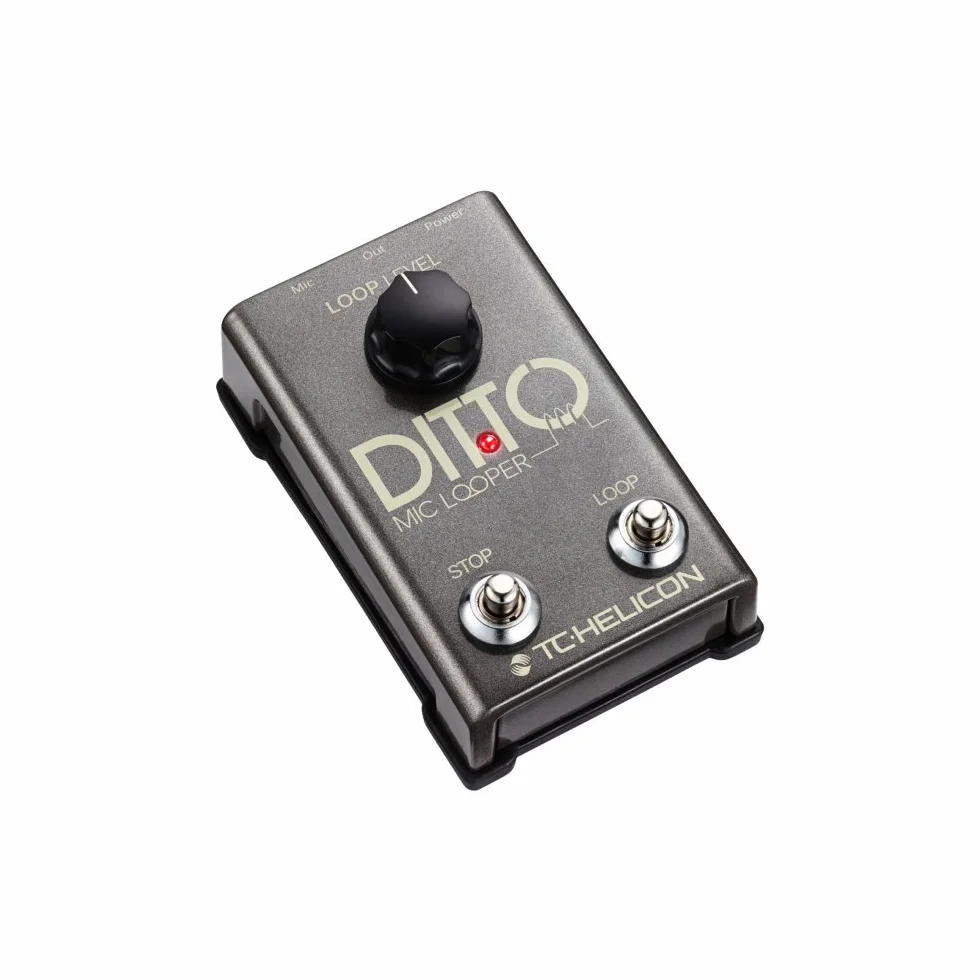TC Helicon DITTO MIC LOOPER Einfach zu bedienendes Looper-Pedal mit zwei Tasten für Gesang und akustische Instrumente