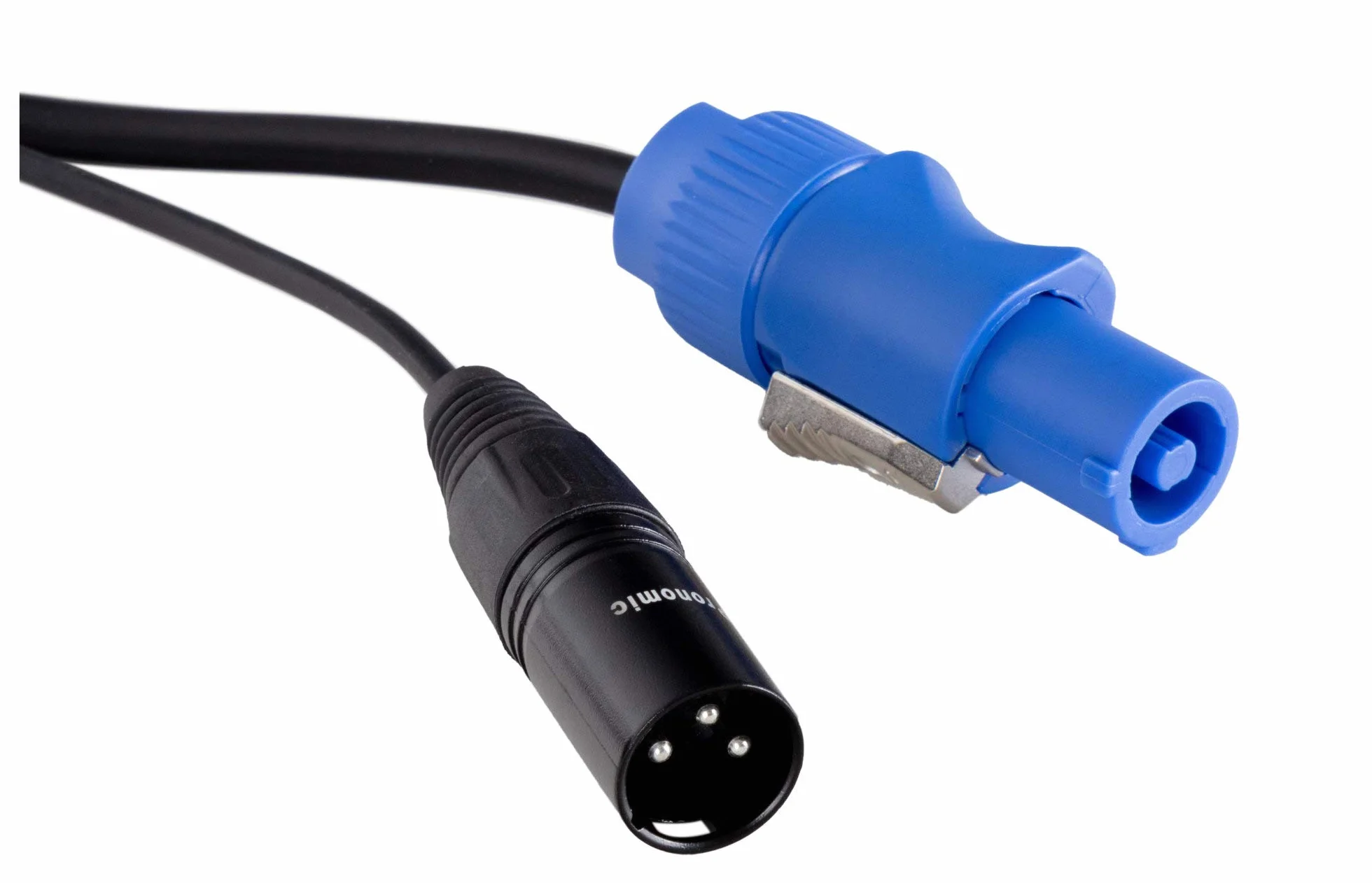 Pronomic Stage EUPPX-5 Hybridkabel Euro/Powerplug/XLR 2x Set - Länge: 2,5 m - Kombi-Kabel für Aktiv-Lautsprecher - Stromversorgung und Signal in einem - Powercon/Schuko-kompatibel - schwarz