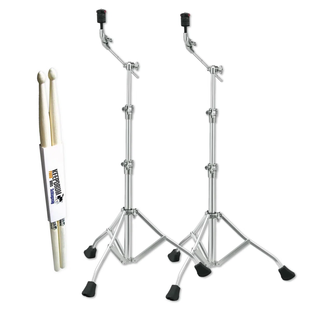 Tama HC73BSX2 Spartan Galgen-Beckenständer 2er Set mit keepdrum Drumsticks