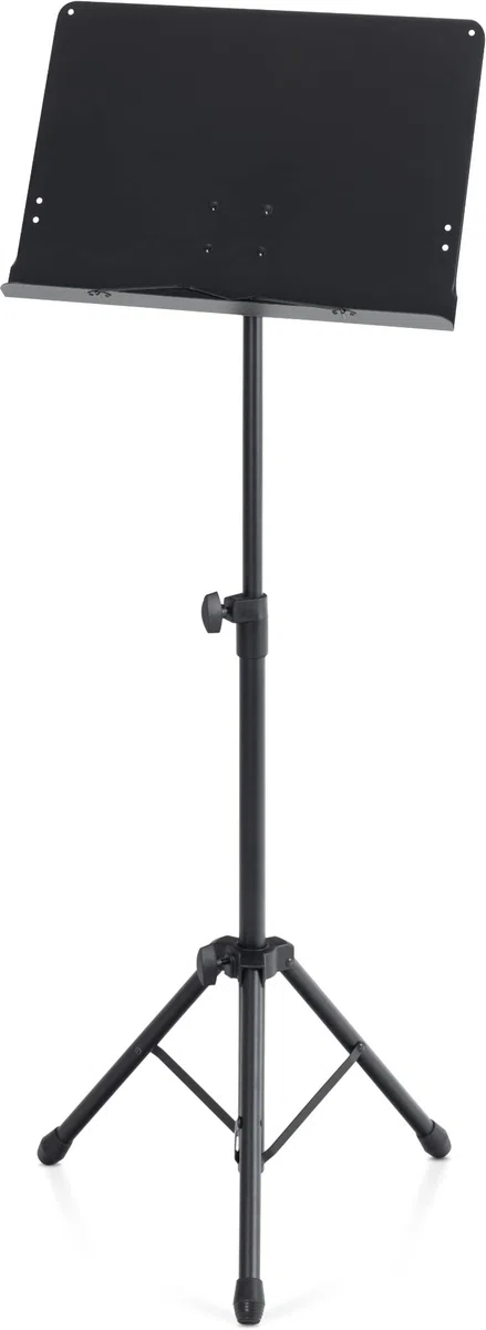 Pronomic OS-01C Orchesterpult (geschlossene Notenauflage, mit Notenklemmen, platzsparend, stufenlos, Prismenverbinder) Schwarz