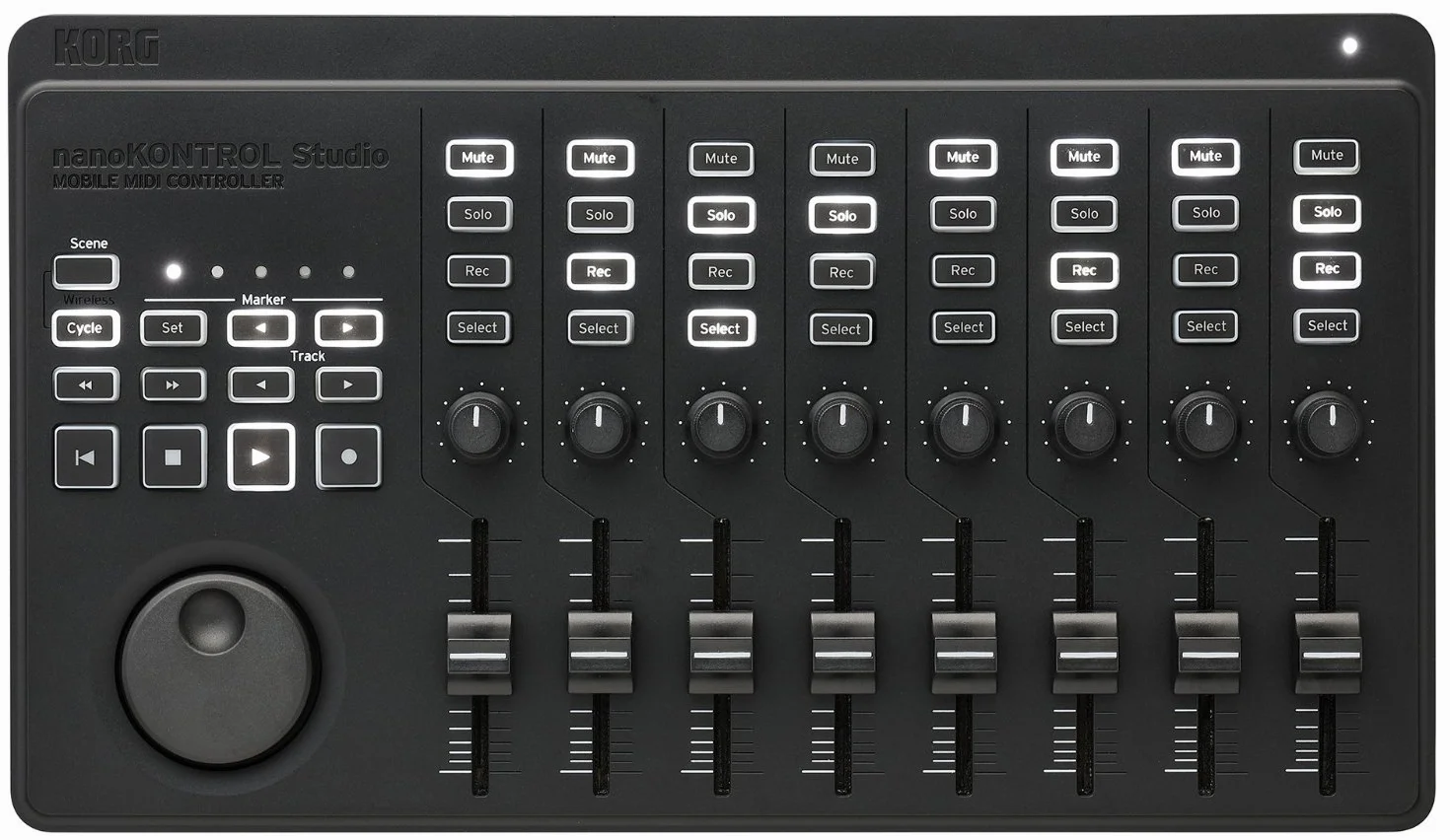 Korg - nanoKONTROL - USB- und Bluetooth-Studio-MIDI-Controller für Mobilgeräte