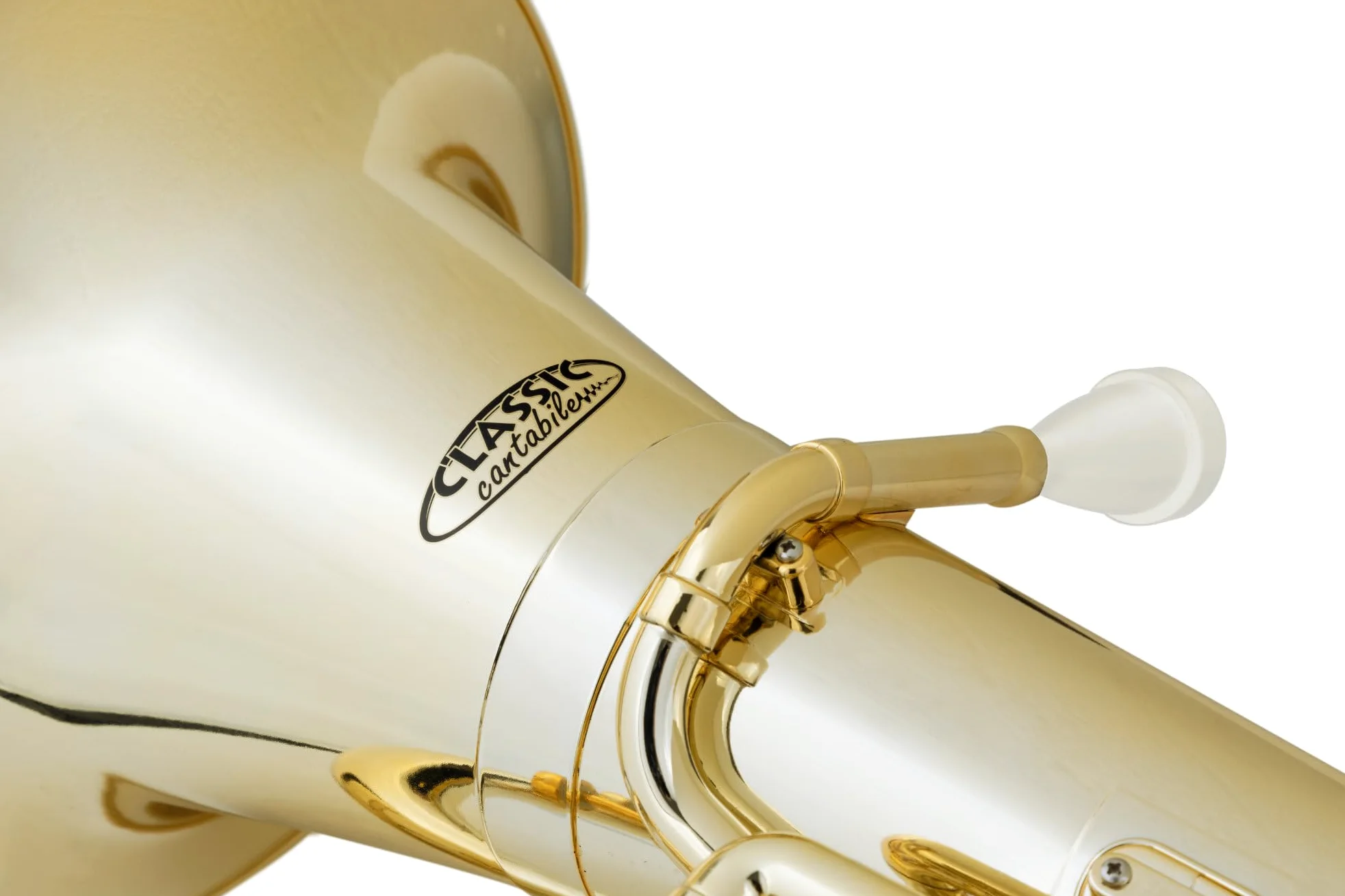 Classic Cantabile MardiBrass Kunststoff Bb-Euphonium - 4 Aluminium-Ventile - nur 2,2 kg leicht - inkl. Mundstück und Gigbag - gold