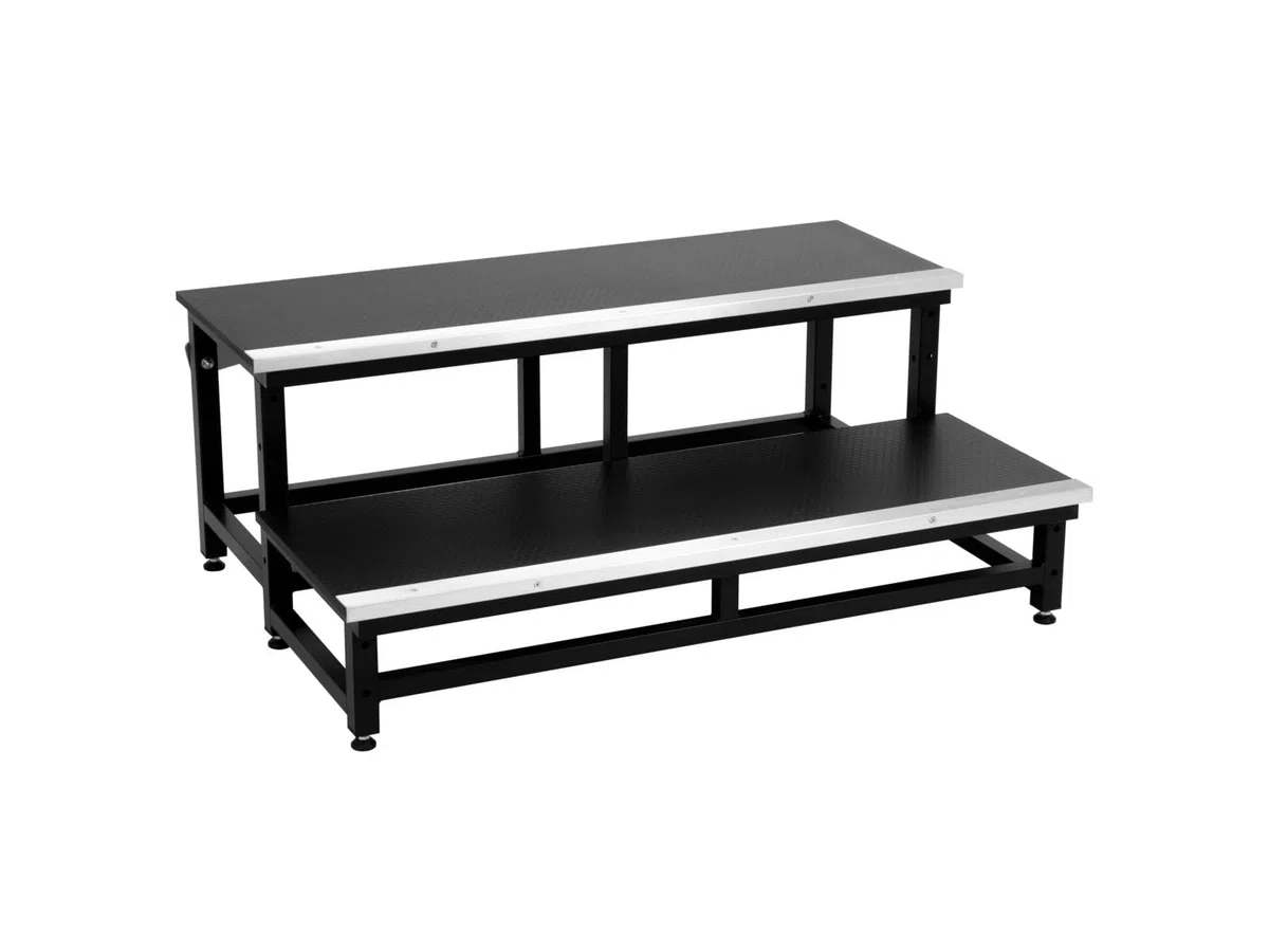 ALUTRUSS BE-1 Bühnentreppe 20/40cm | 2-stufiges Treppensystem für ALUTRUSS BE- Bühnenelemente