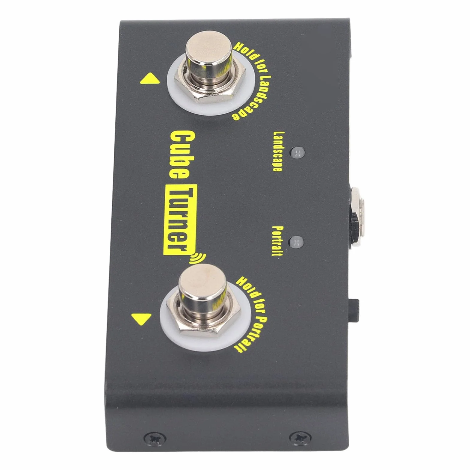 Page Turner Pedal Drahtlos 10m Reichweite Wiederaufladbar Musiknoten Fußpedal Kompatibel mit Tablets für Musiker Präsentatoren Gitarristen Robustes Metallgehäuse Tragbar für Probe