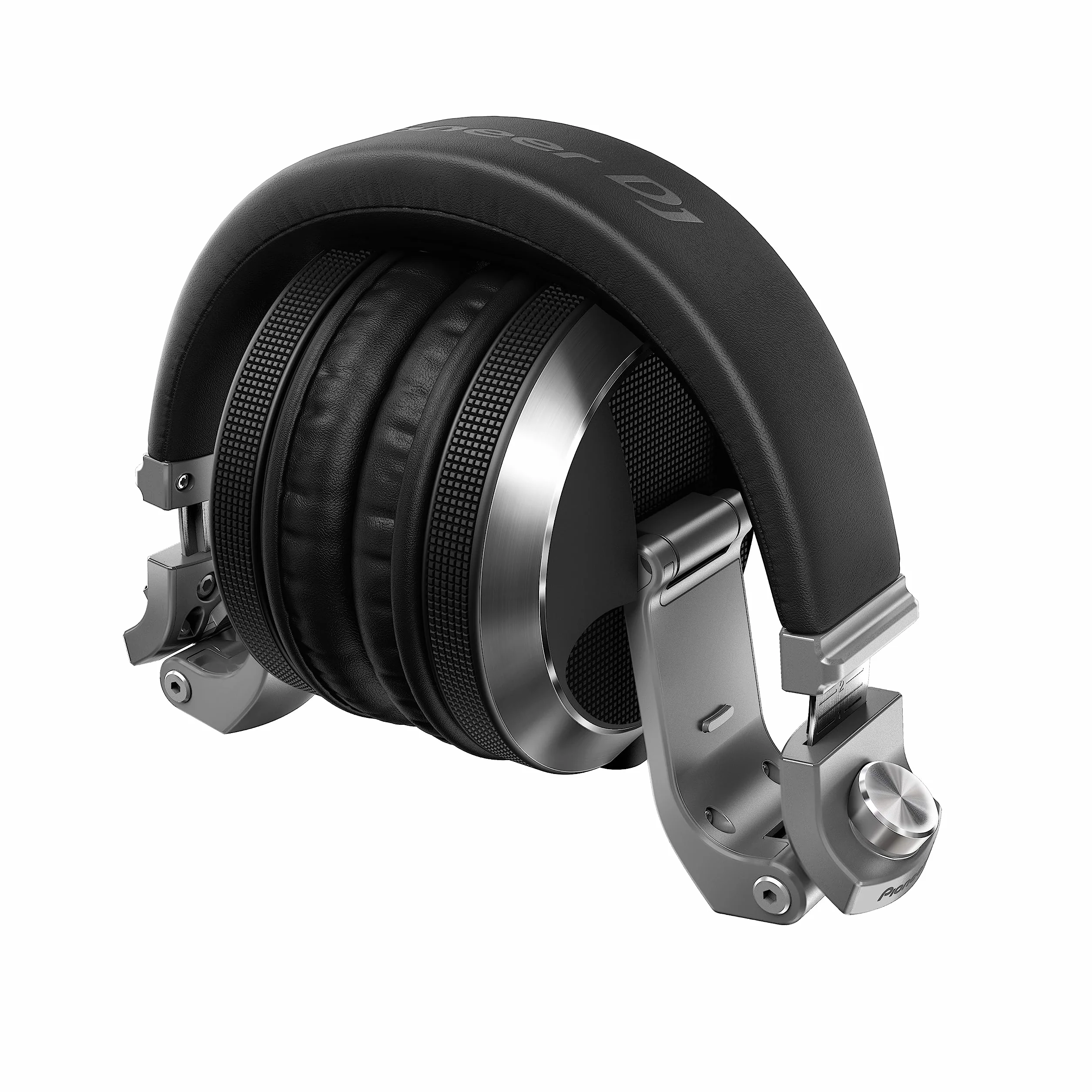 PIONEER DJ HDJ-X7-S - Closed-back Circumaural DJ Headphones with 50mm Drivers, with 5Hz-30kHz Frequency Range, Detachable Cable, and Carry Pouch - Silver