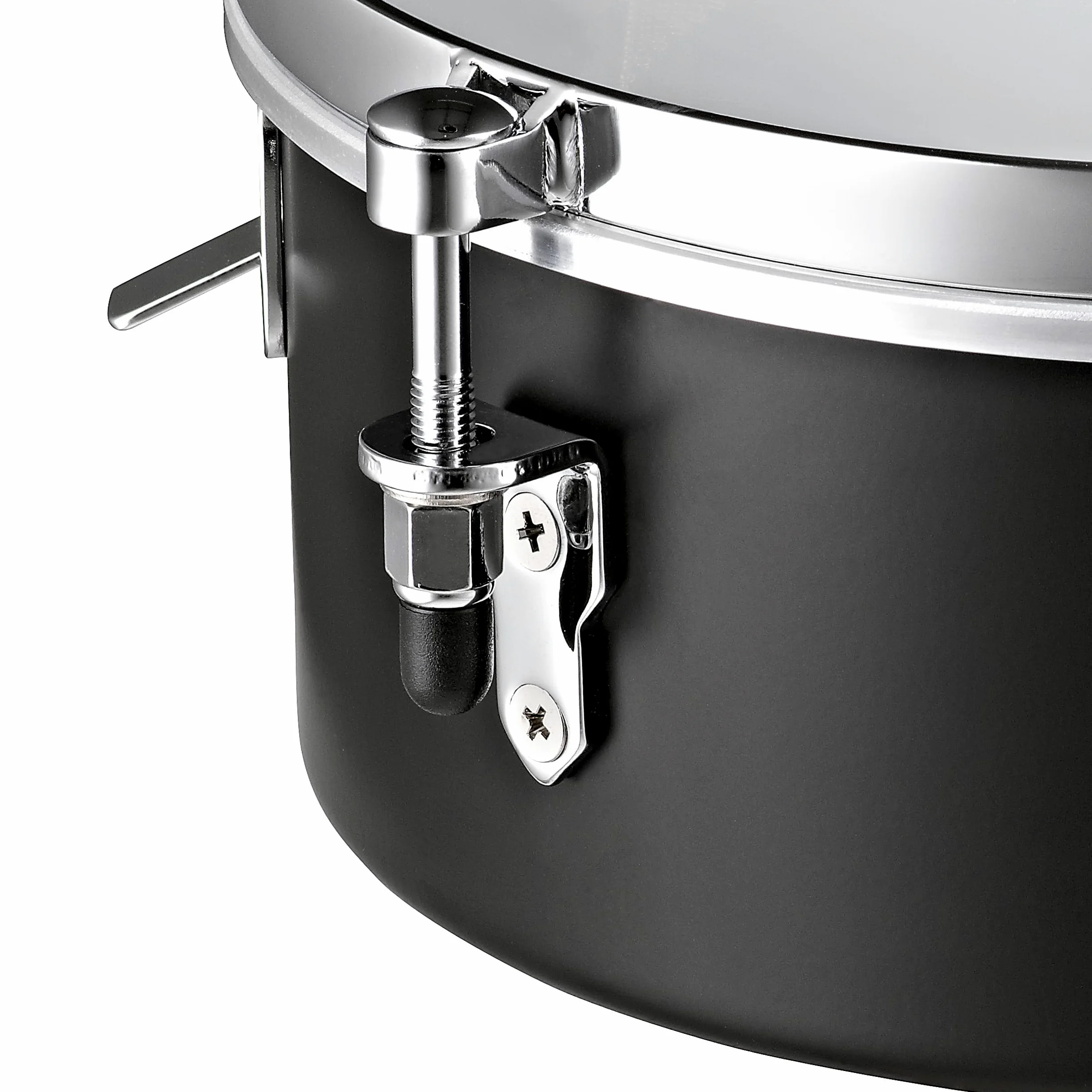 Meinl Percussion Drummer Snare Timbales - Trommel mit 10 Zoll Durchmesser - Mit Snare und Halterung - Stahl, Schwarz (MDST10BK)