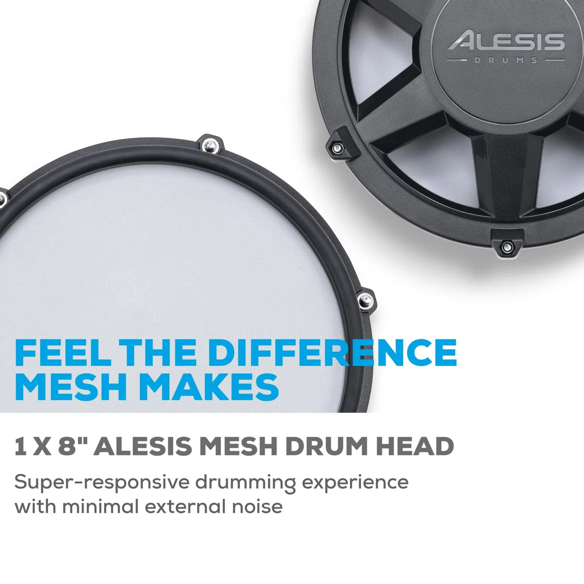 Alesis Drums Nitro Max Expansion Pack - E-Drum Set Erweiterung für Nitro Max Kit mit Mesh Tom Pad, 10" Becken mit Choke und Verbindungskabeln
