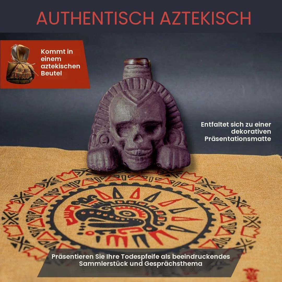 ITZCOEHUA Real Screaming Aztec Death Whistle (Obsidian Black) - lauteste authentische menschliche Klangschreie über 125 Dezibel